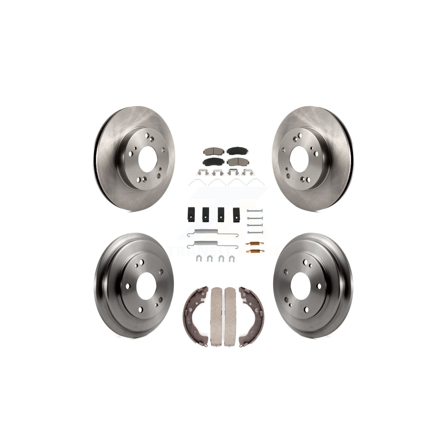 Disques de frein à disque avant arrière, plaquettes et tambours en céramique pour Honda Civic K8C-102271