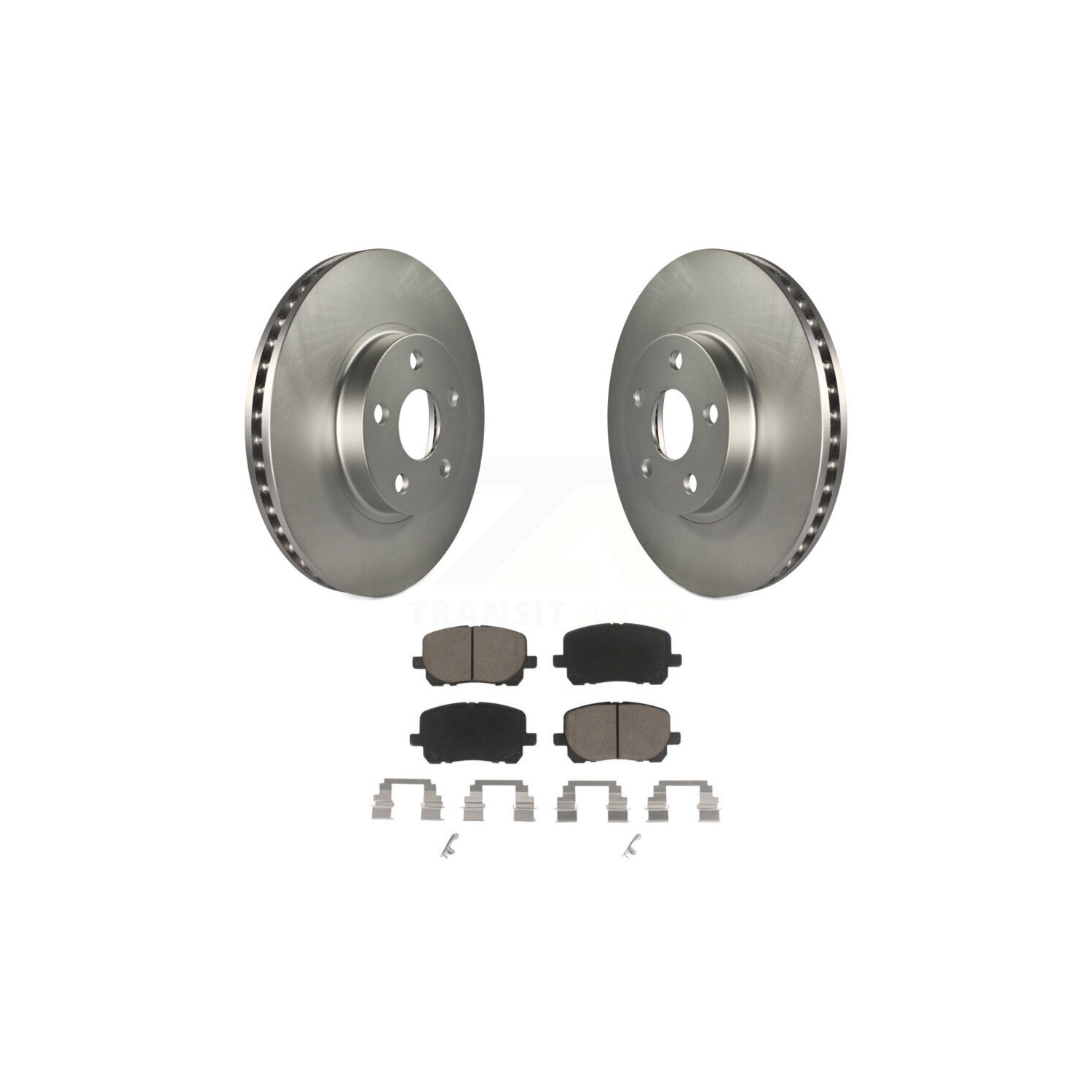 Front Coated Brake Rotor Ceramic Pad Kit For 2003-2008 Toyota Corolla Matrix Pontiac Vibe KGC-100371