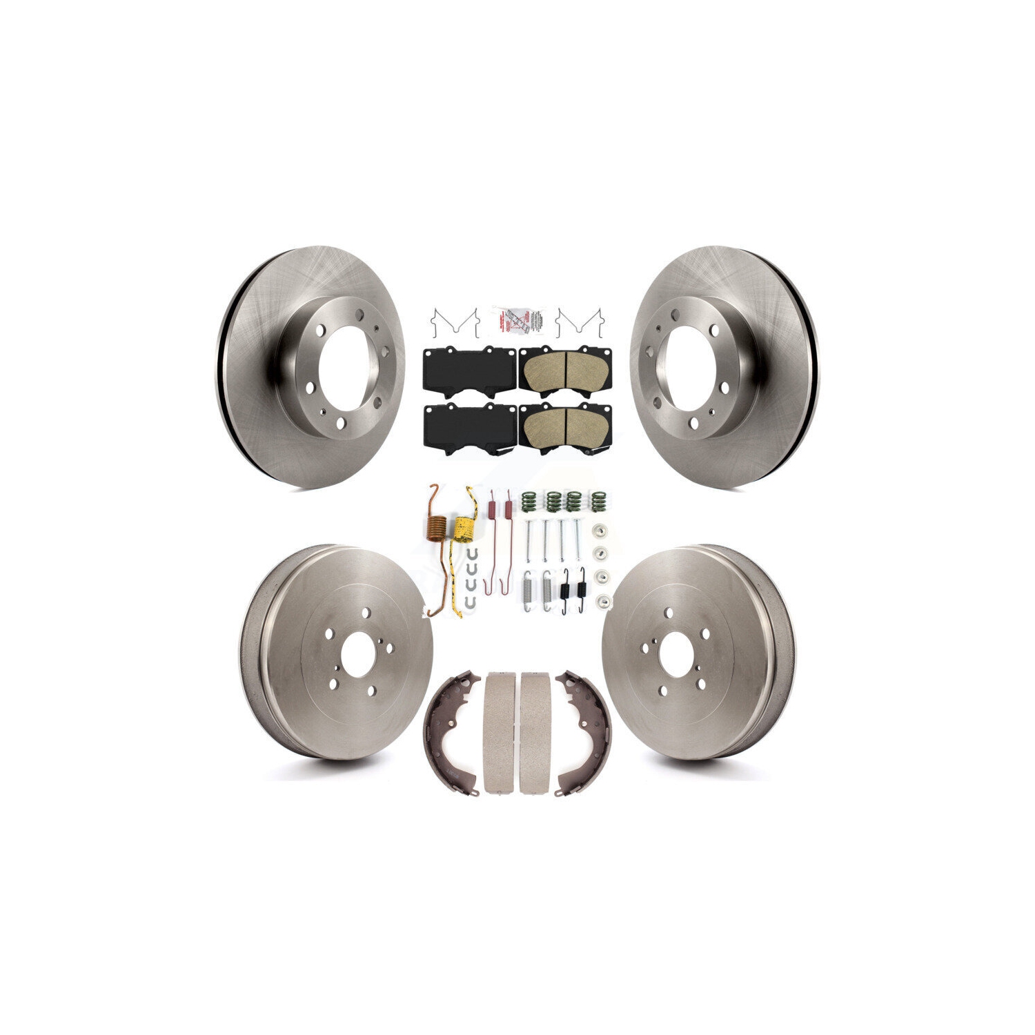 Ensemble de tambours de plaquettes en céramique de frein arrière avant pour Toyota Tacoma à propulsion et roues à 6 écrous K 8&nbsp;A-106028