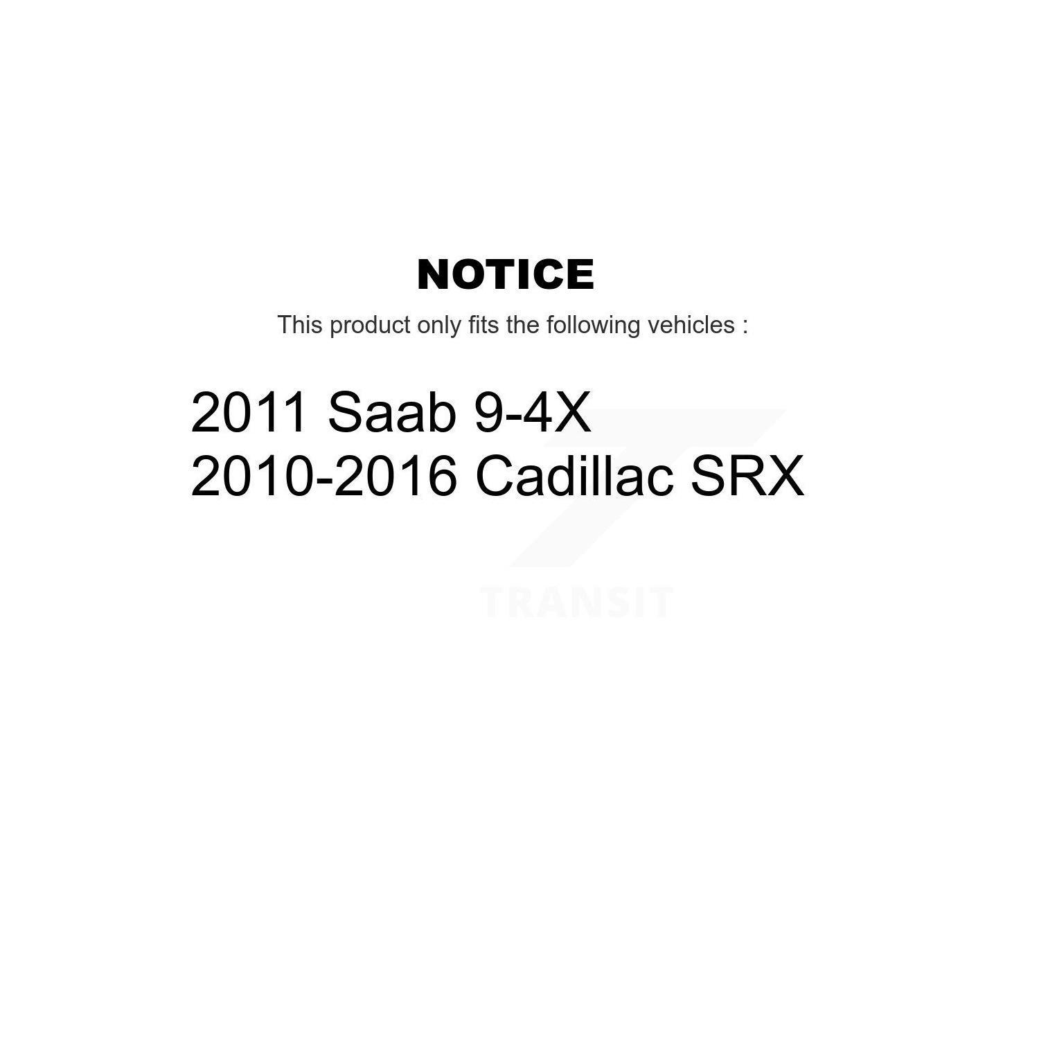 Ensemble disque de frein à disque perforé et tampon en céramique enduits pour Cadillac SRX Saab 9-4X KDT-100903