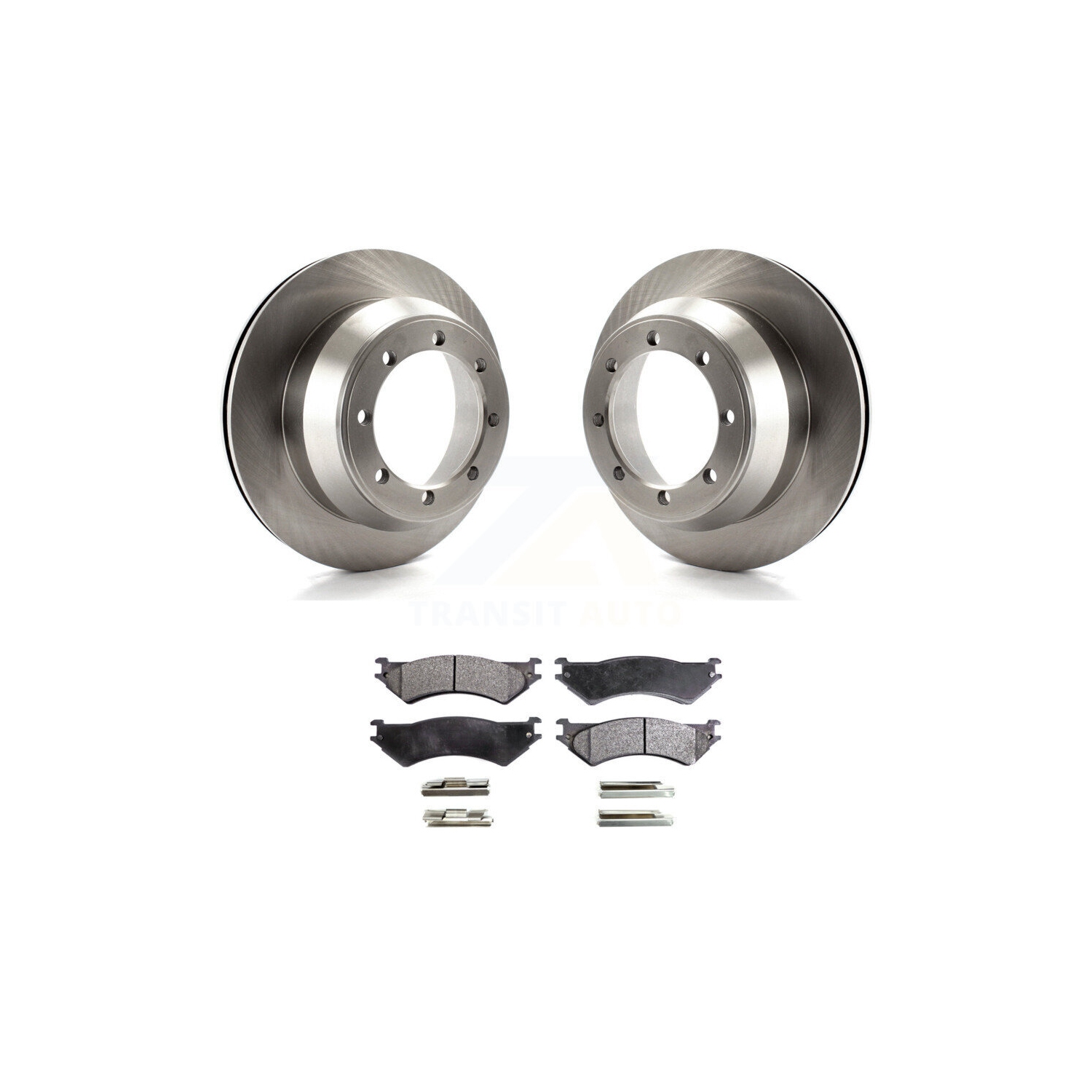 Rear Brake Rotors Ceramic Pad Kit For Ford E-350 Super Duty Econoline F-150 Heritage Club K8T-101709