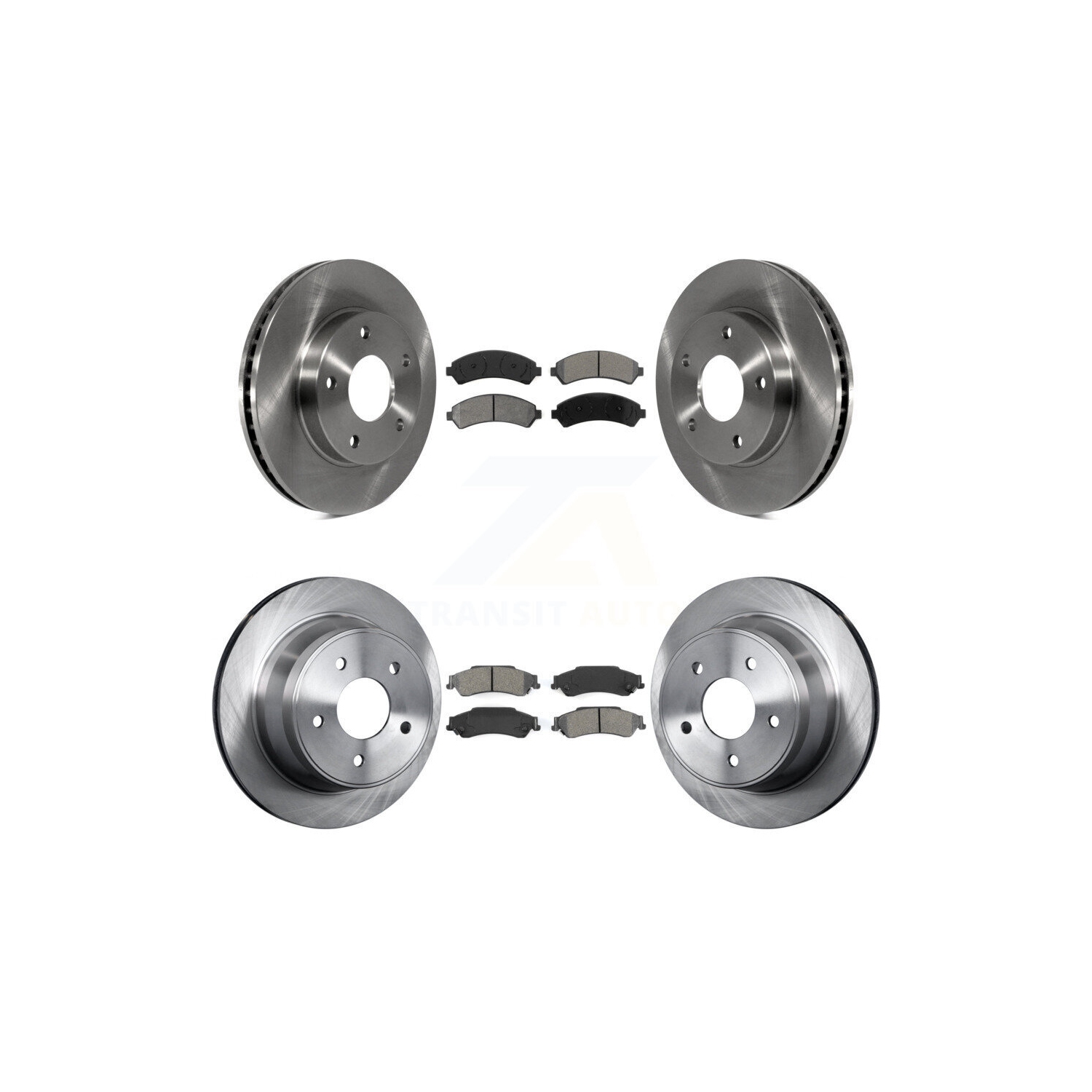 Disques de frein avant arrière et plaquettes semi-métalliques pour Chevrolet GMC Blazer S10 Jimmy Sonoma K8S-100755