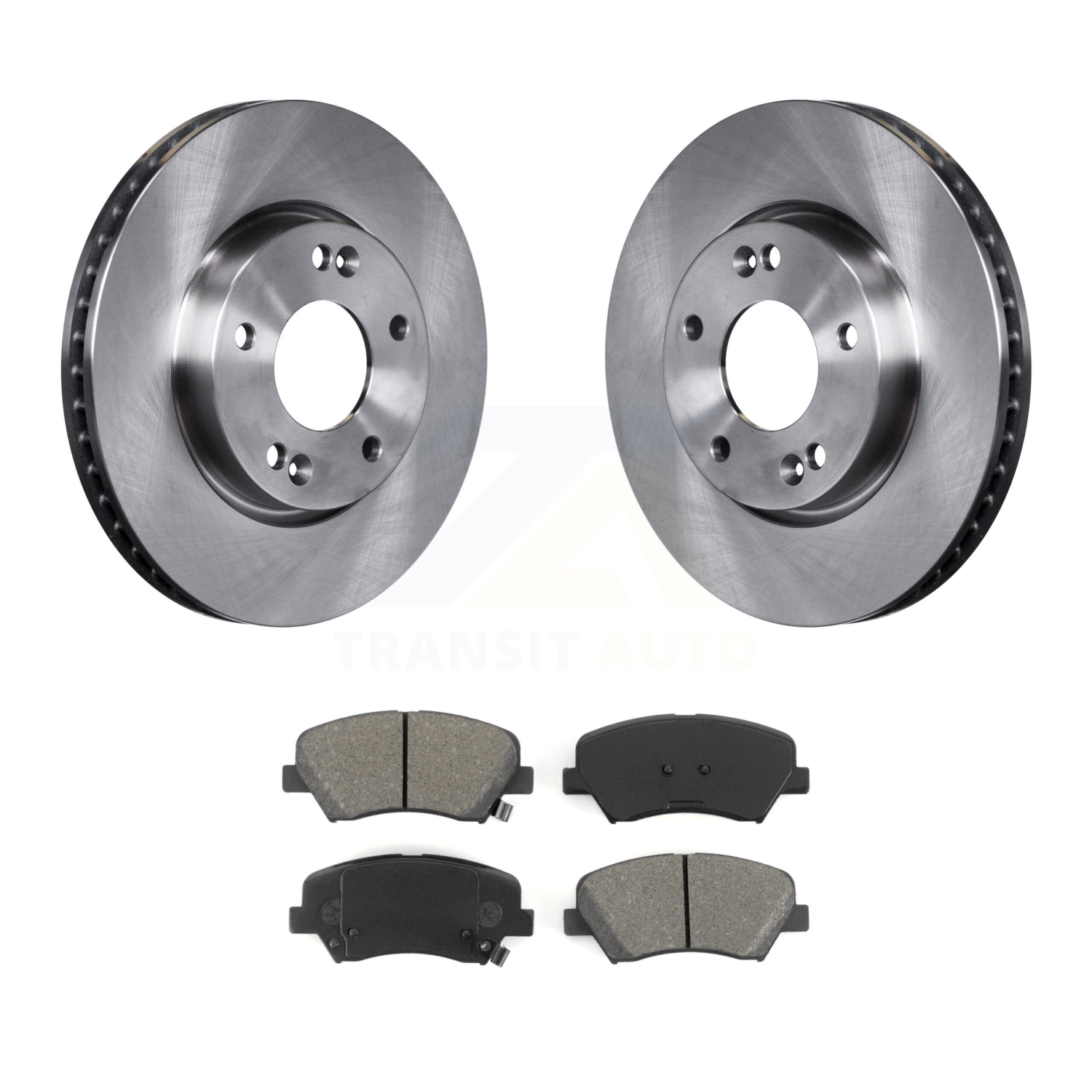 Front Disc Brake Rotors And Semi-Metallic Pads Kit For 2014 Kia Forte5 EX K8S-100586