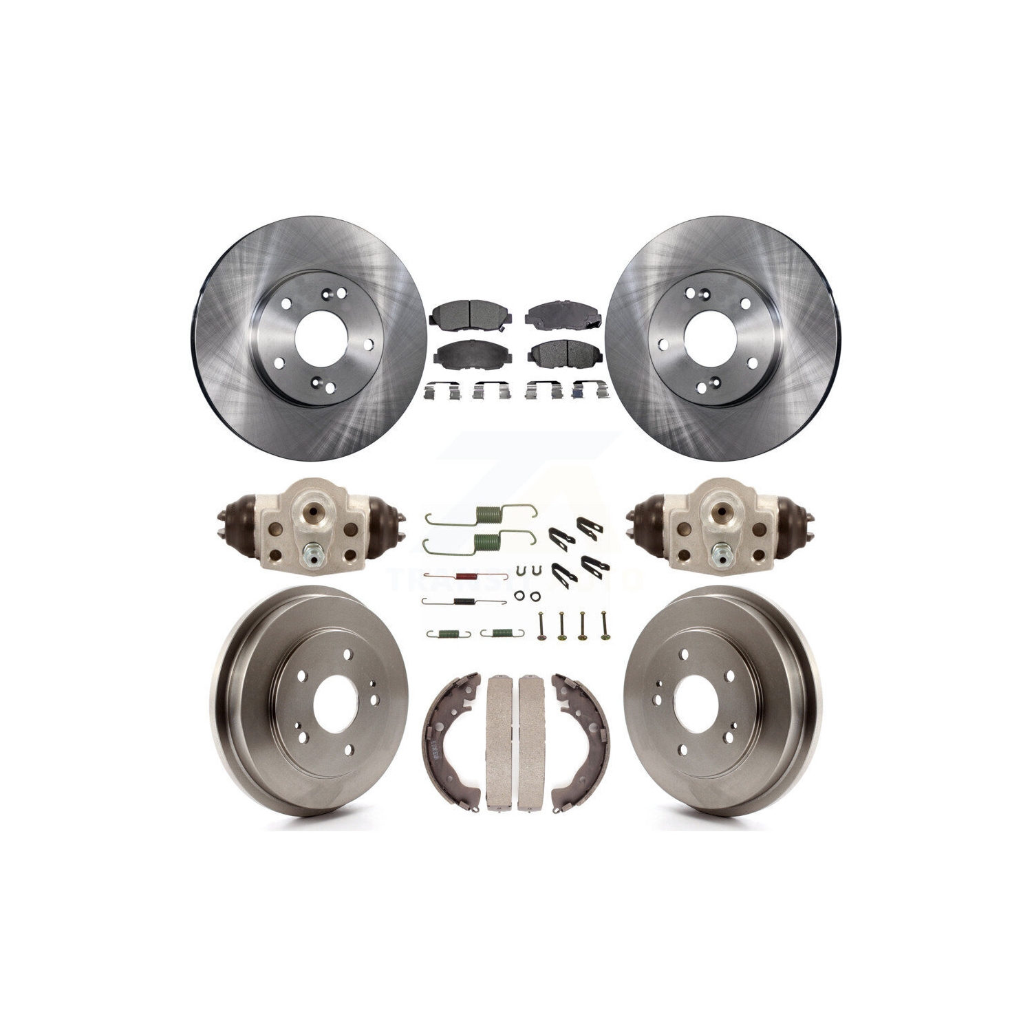 Disques de frein à disque avant arrière, plaquettes semi-métalliques et tambours pour Honda Civic GX K8F-102465 2011