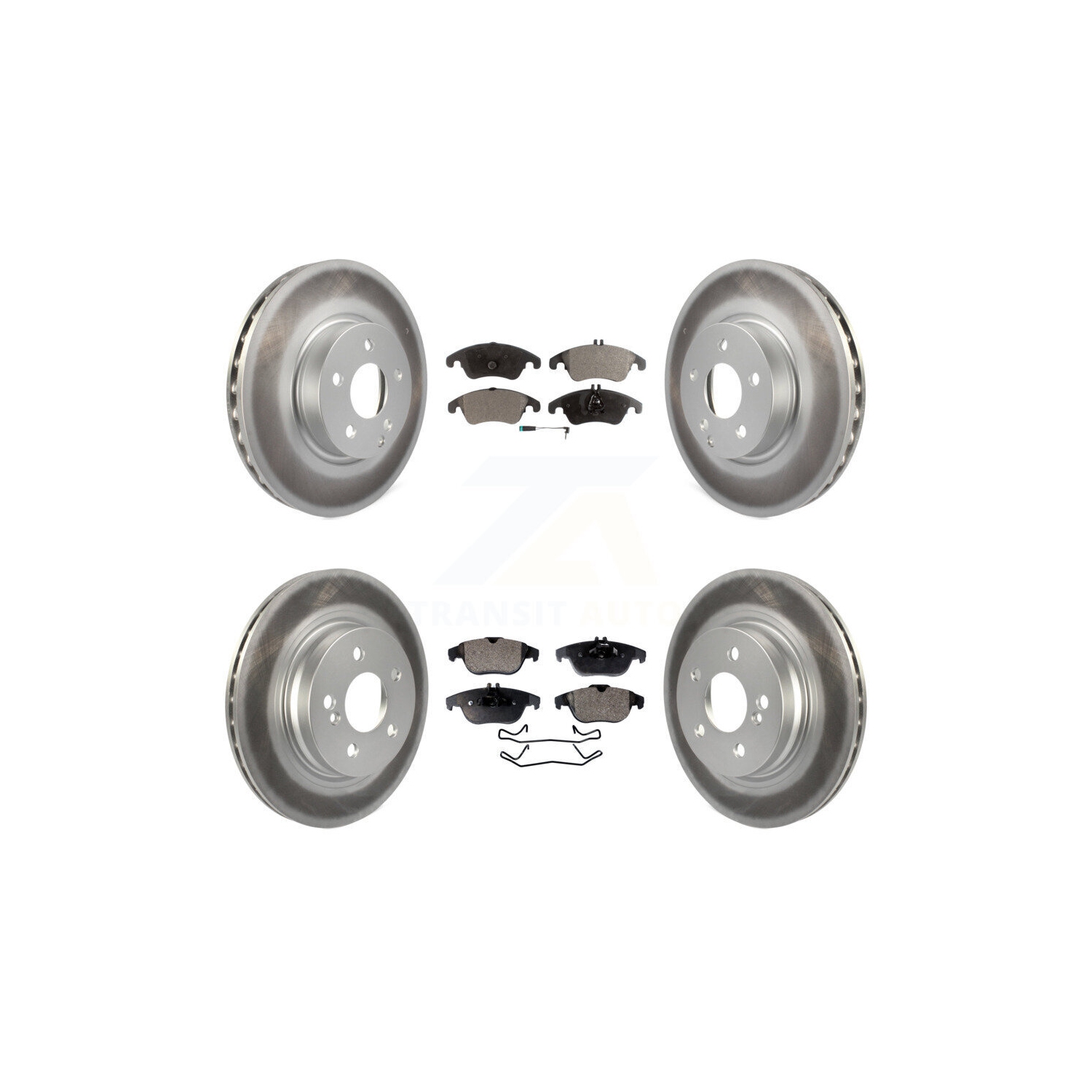 Jeu de plaquettes semi-métalliques pour disque de frein enduit arrière Mercedes-Benz C300 C350 E350 KGF-101080