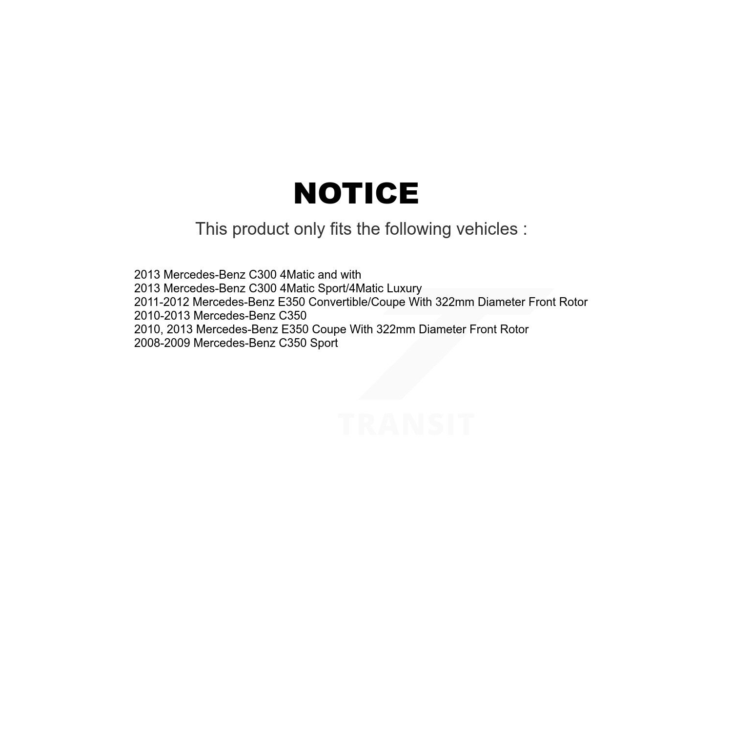 Jeu de plaquettes semi-métalliques pour disque de frein enduit arrière Mercedes-Benz C300 C350 E350 KGF-101080