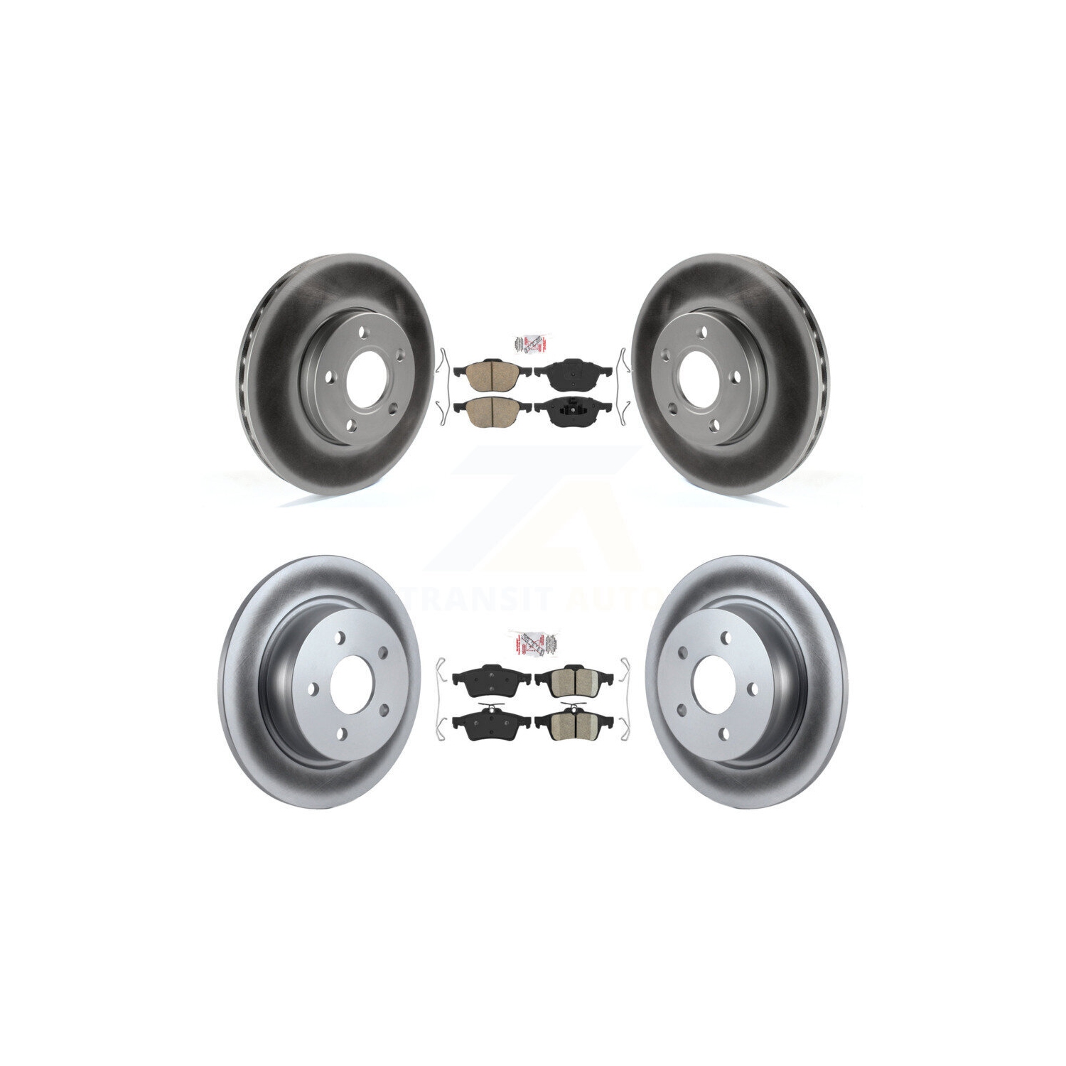Front Rear Ceramic Pads And Coated Disc Brake Rotors Kit For Ford C-Max KGA-102471