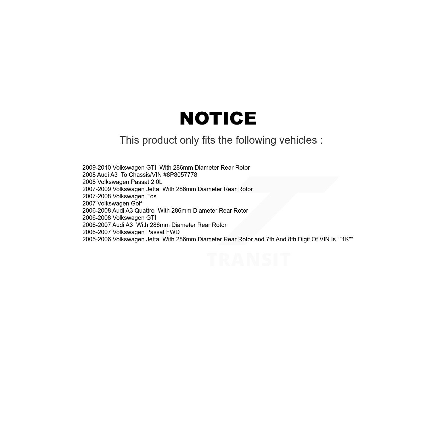 Kit de plaquettes semi-métalliques pour rotor de frein enduit arrière pour Volkswagen Jetta GTI Passat EOS Audi A3 KGS-101428