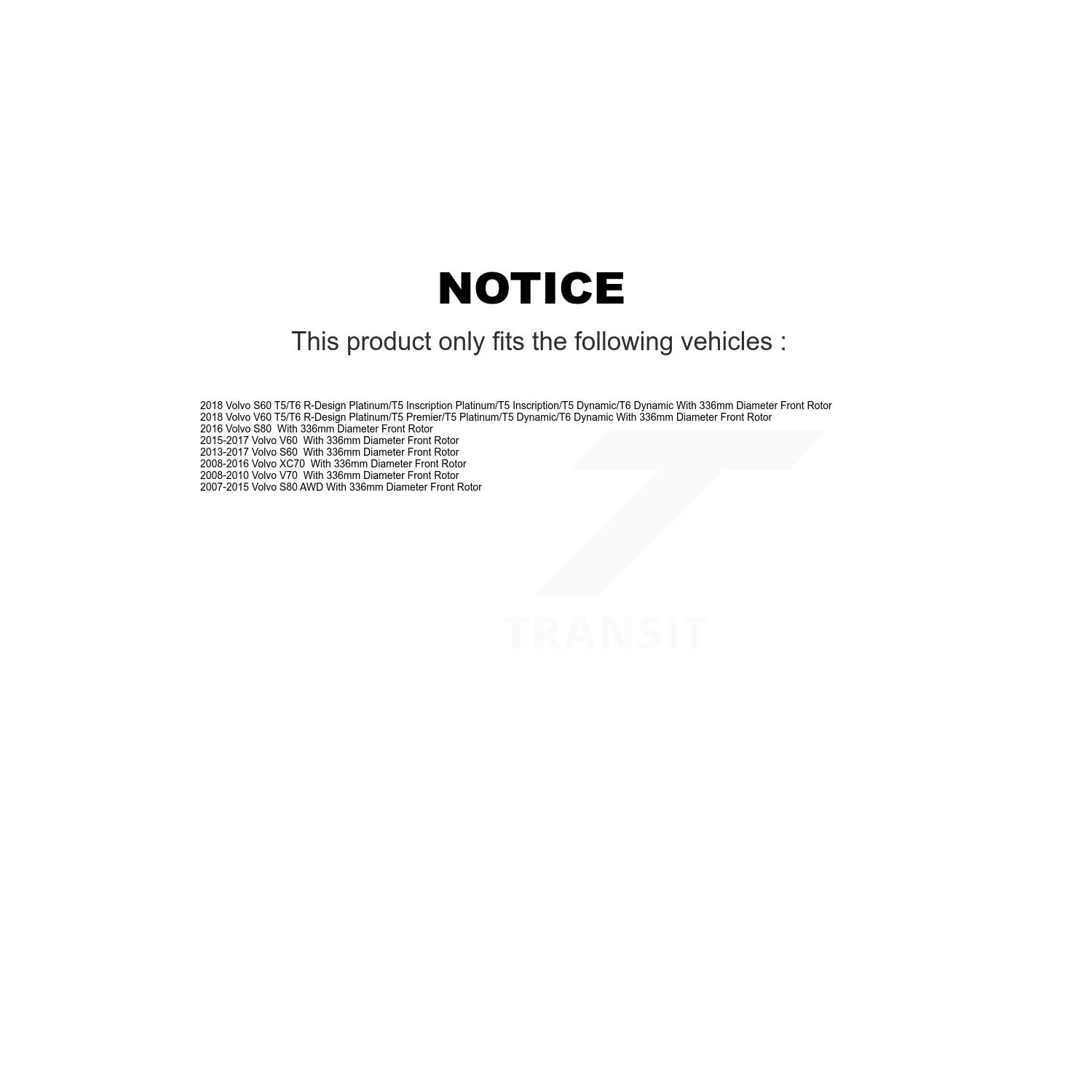 Front Disc Brake Rotors And Semi-Metallic Pads Kit For Volvo XC70 S60 V60 S80 V70 K8S-100561