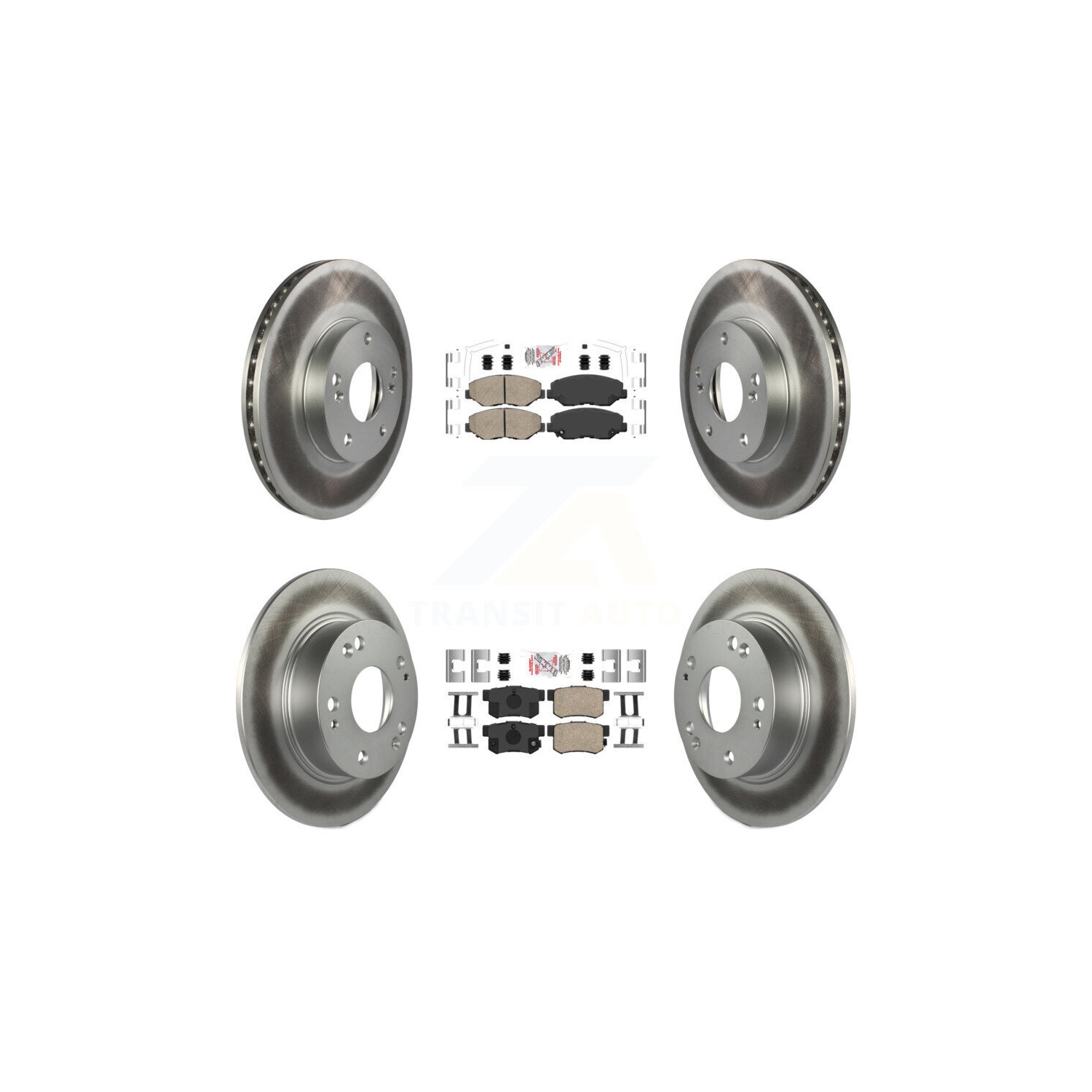 Plaquettes en céramique à l'avant et ensemble de disques de frein à disque enduits pour Honda Accord KGA-105258