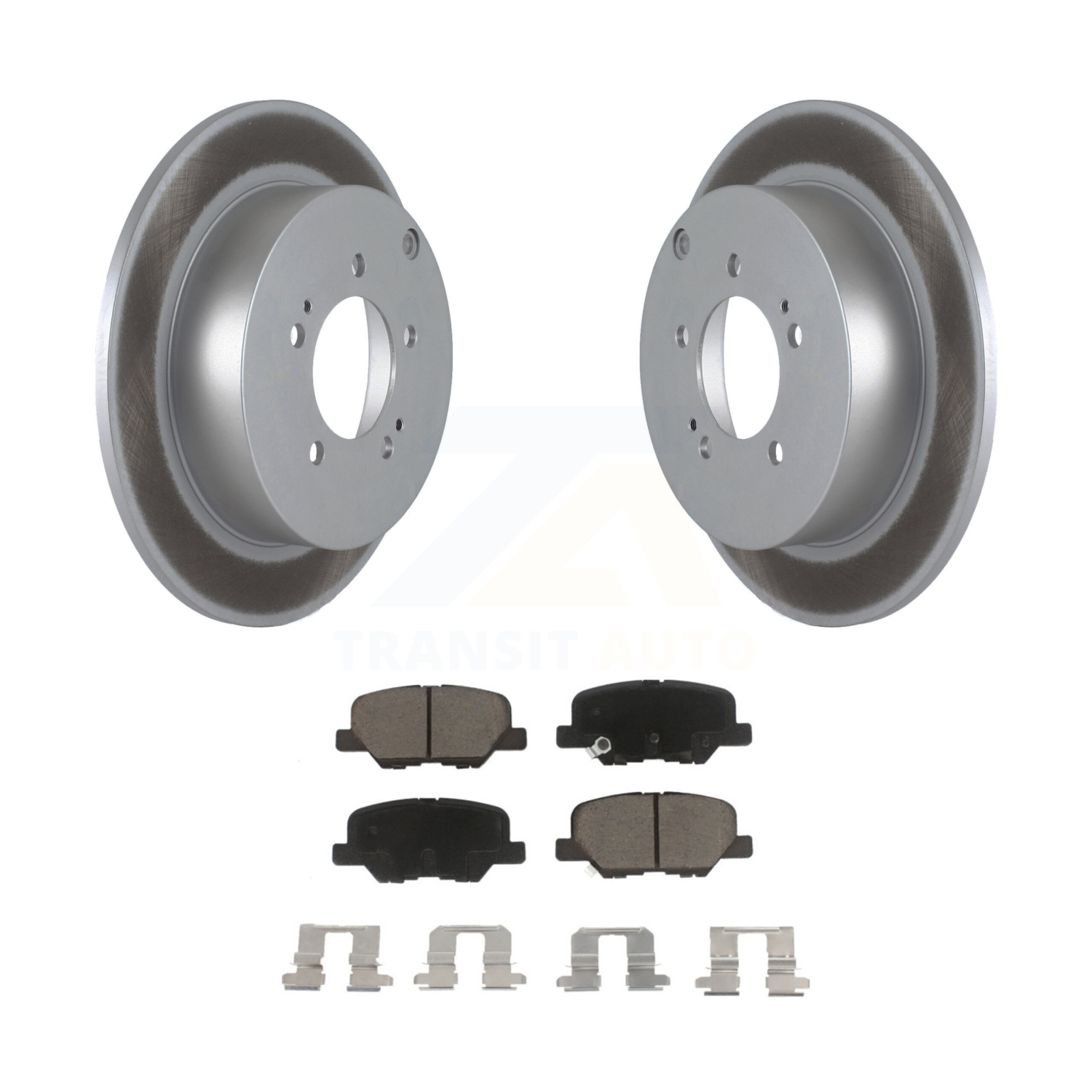 Rear Coated Disc Brake Rotors And Ceramic Pads Kit For 2013 Mitsubishi Outlander 3.0L KGC-101595