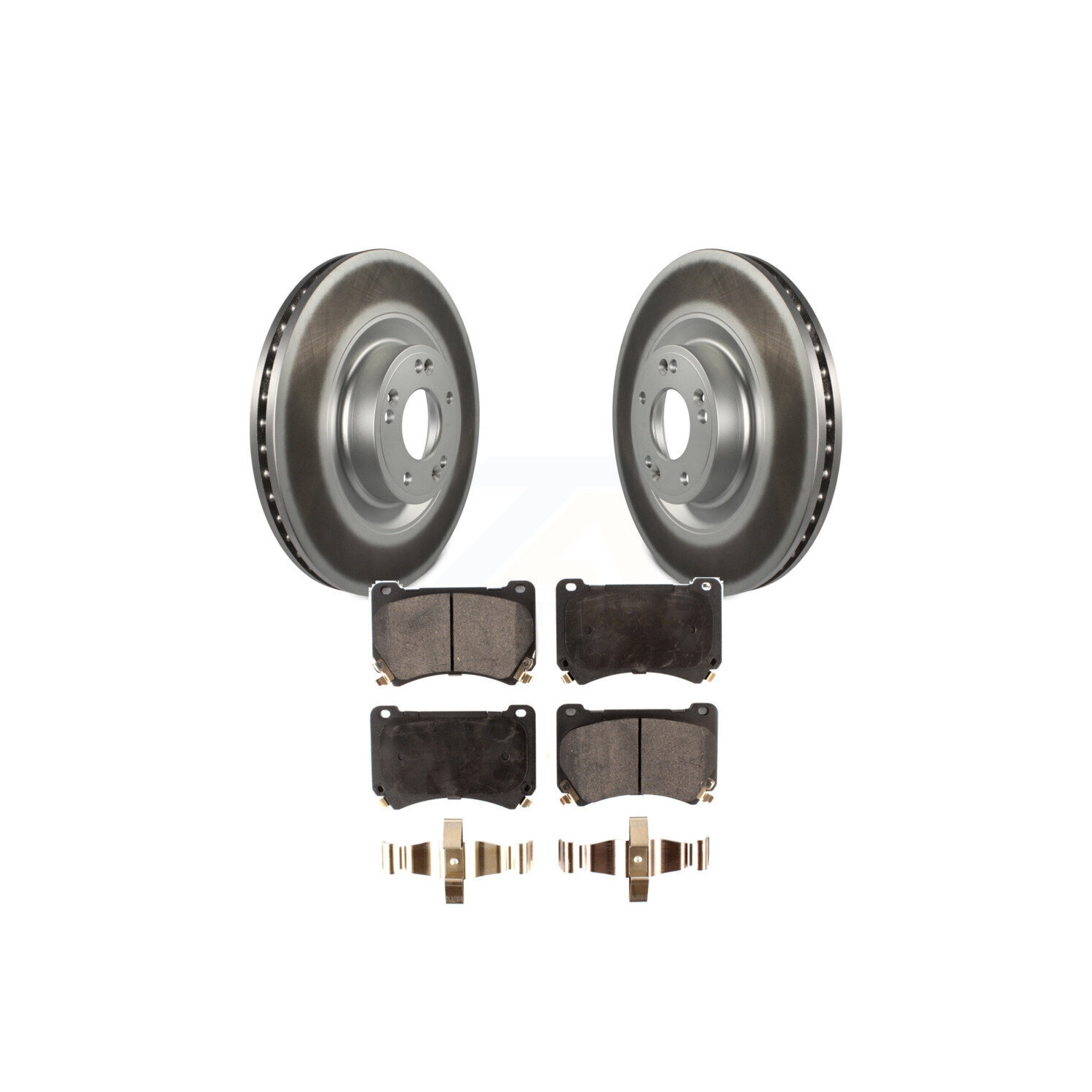 Disques de frein à disque enduits à l'avant et plaquettes semi-métalliques pour Hyundai Genesis Equus KGF-102096