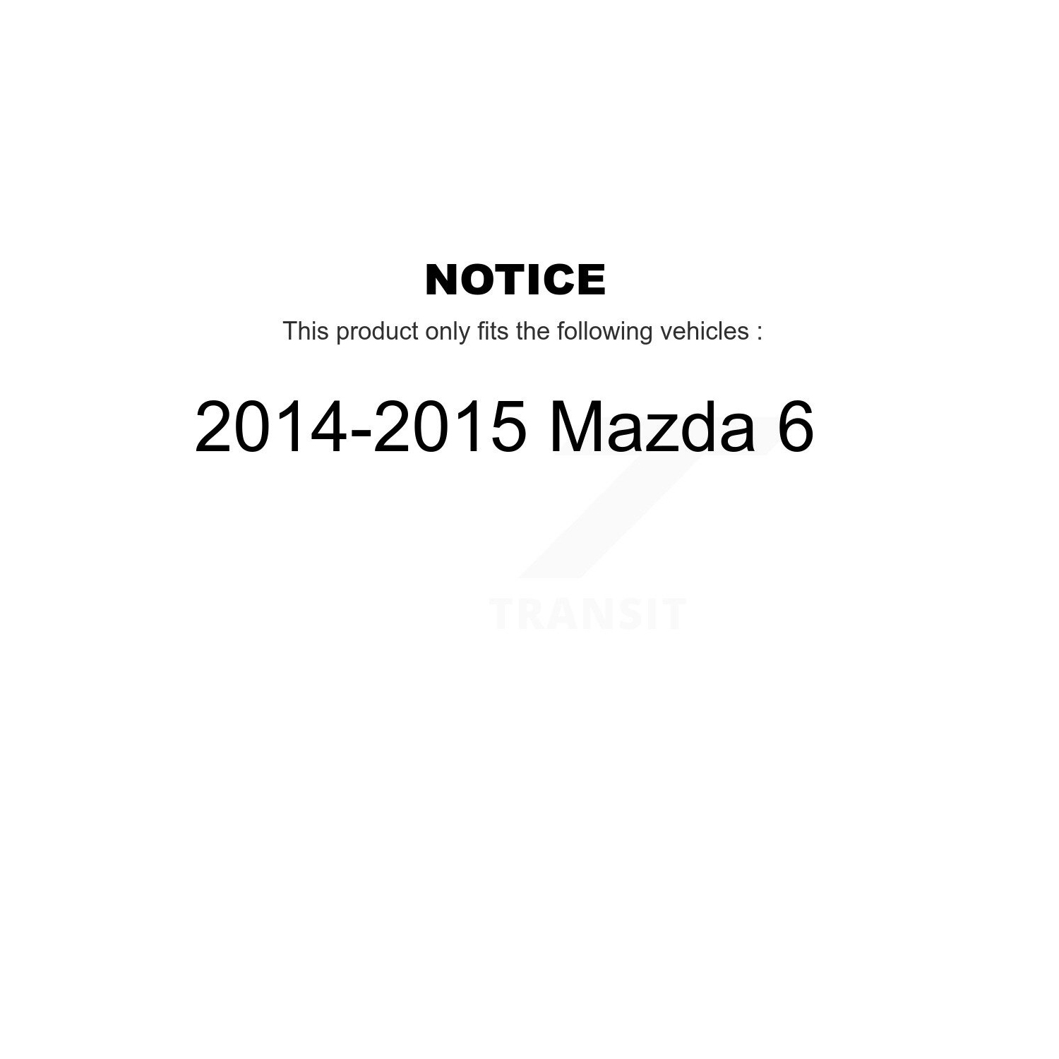 Disques de frein à disque et plaquettes en céramique recouverts à l'arrière pour Mazda 6 KGC-101846 2014-2015