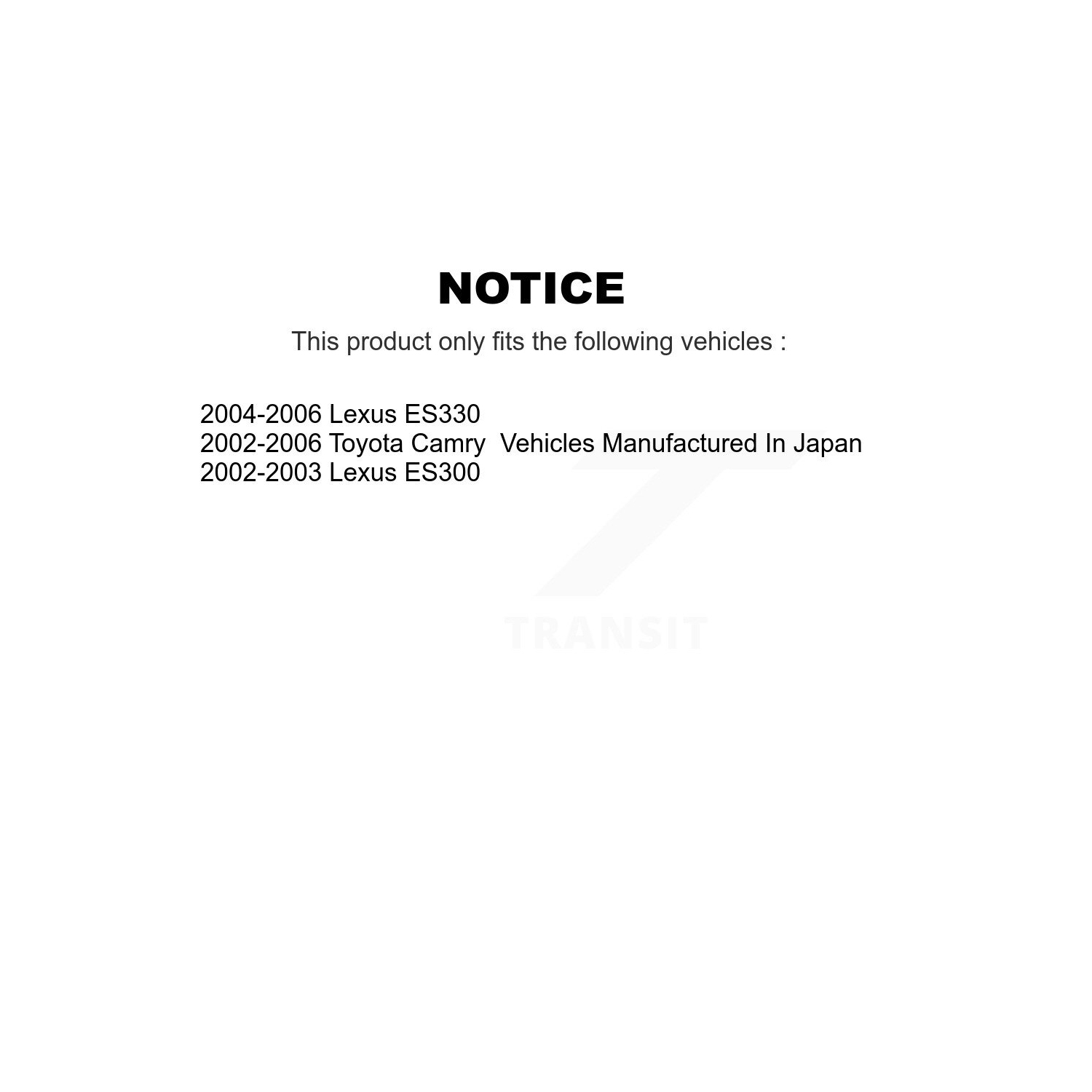 Disques de frein arrière recouverts et plaquettes en céramique pour Toyota Camry Lexus ES330 ES300 KGA-103822