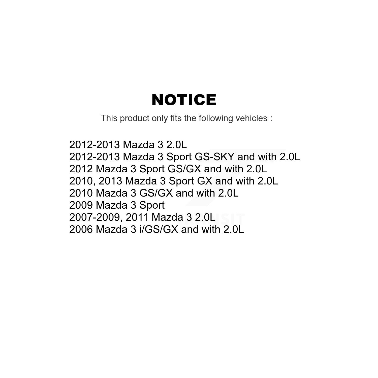 Rear Coated Disc Brake Rotors And Ceramic Pads Kit For Mazda 3 Sport KGA-103932