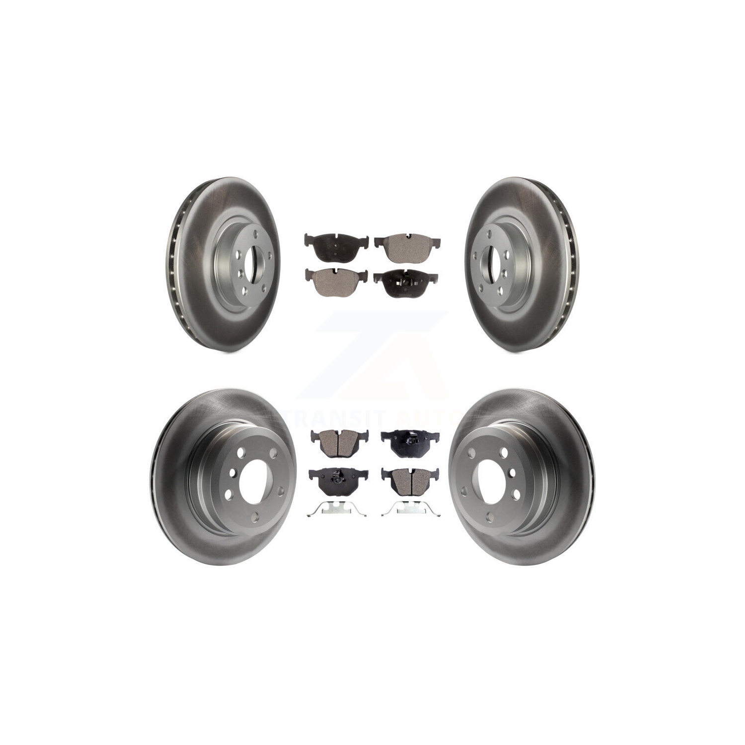 Front Rear Coated Disc Brake Rotors And Ceramic Pads Kit For BMW X5 X6 KGT-101078
