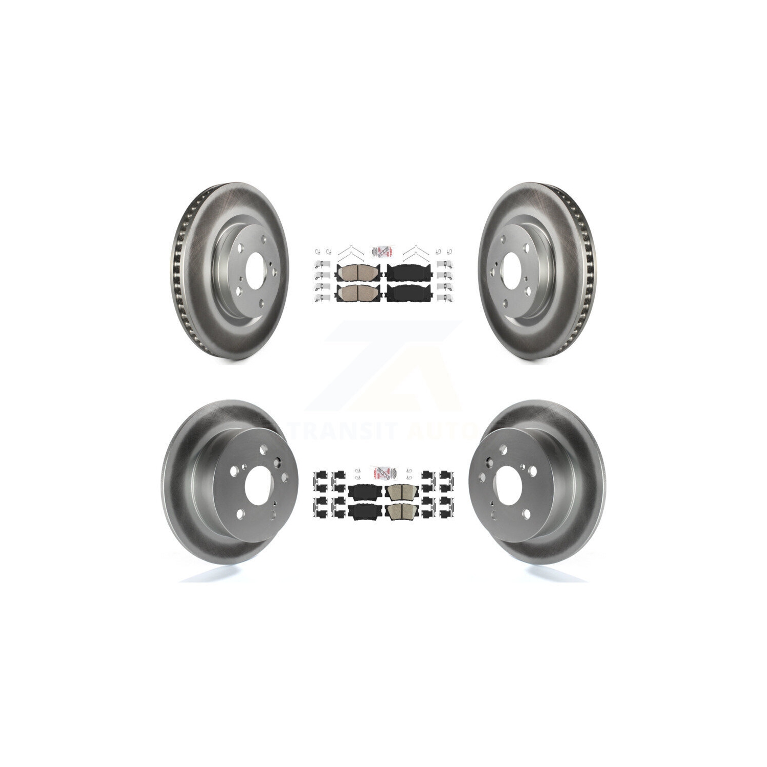 Plaquettes en céramique à l'avant et disques de frein recouverts pour Toyota Camry Lexus ES350 Avalon KGA-101178