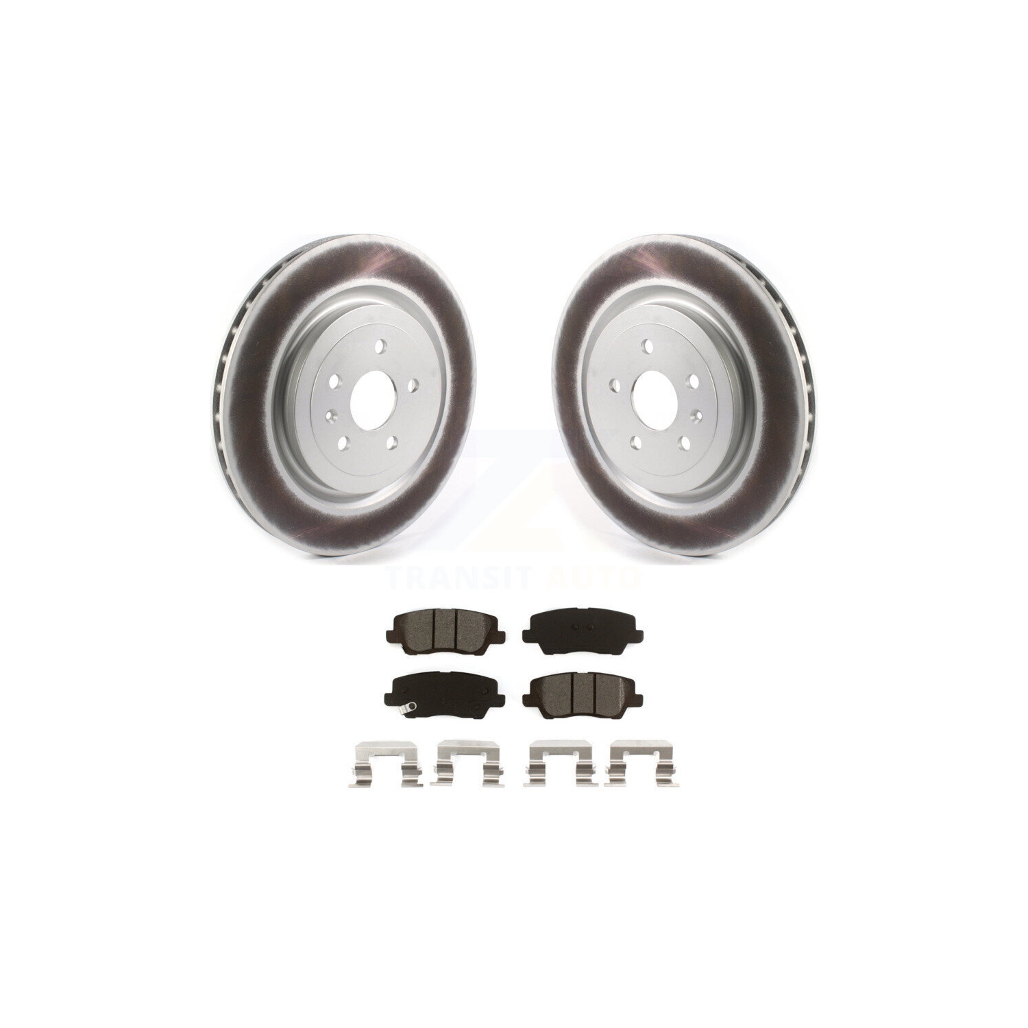 Rear Coated Disc Brake Rotors And Semi-Metallic Pads Kit For 2015 Cadillac CTS 6.2L KGS-102002