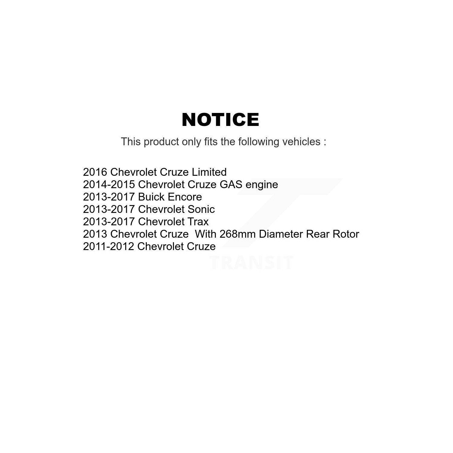 Jeu de plaquettes semi-métalliques pour disque de frein à fente percée arrière pour Cruze Trax Buick Encore KDF-100423 de Chevrolet