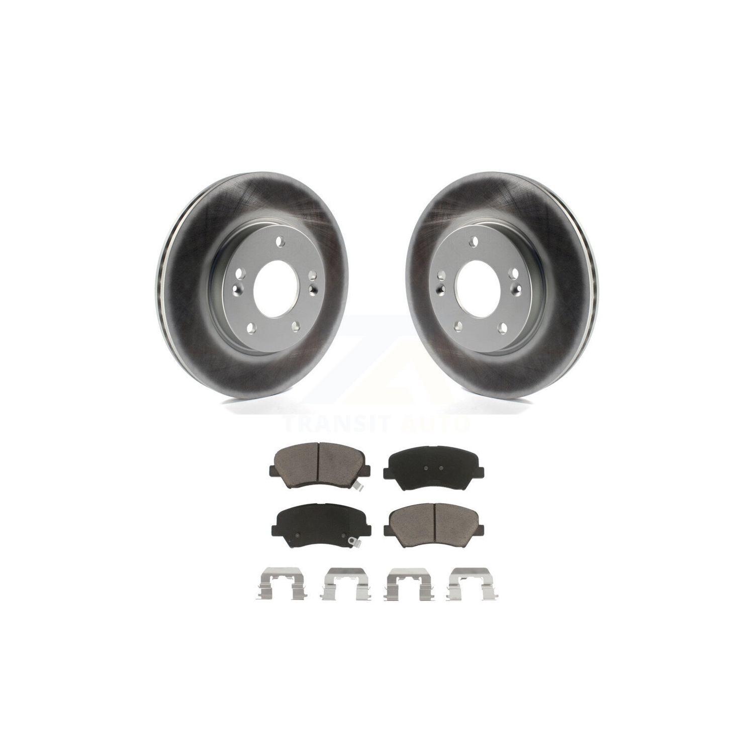 Front Coated Brake Rotor Ceramic Pad Kit For Hyundai Elantra GT Kia Forte Veloster Forte5 KGC-100340