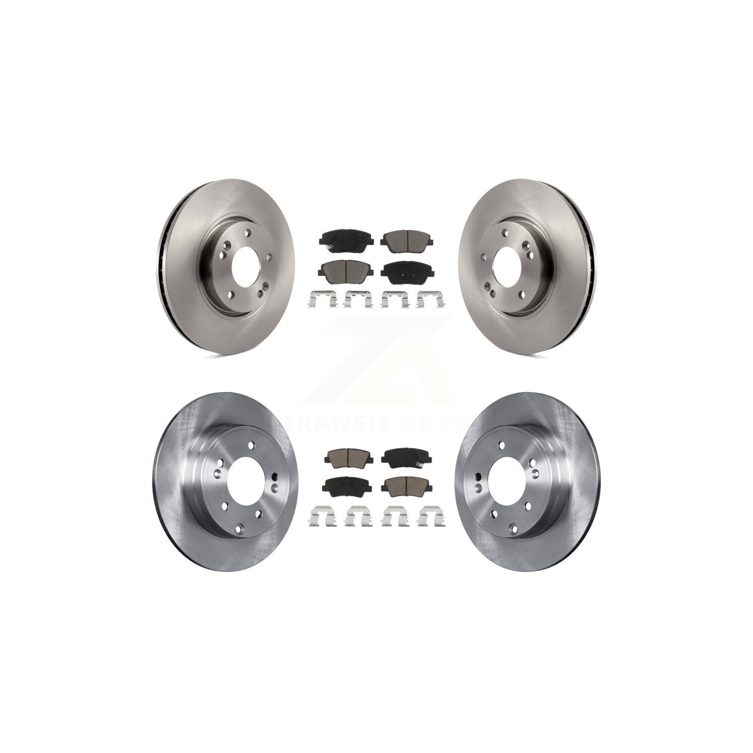 Front Rear Disc Brake Rotors And Ceramic Pads Kit For Hyundai Sonata Kia Optima K8C-100835