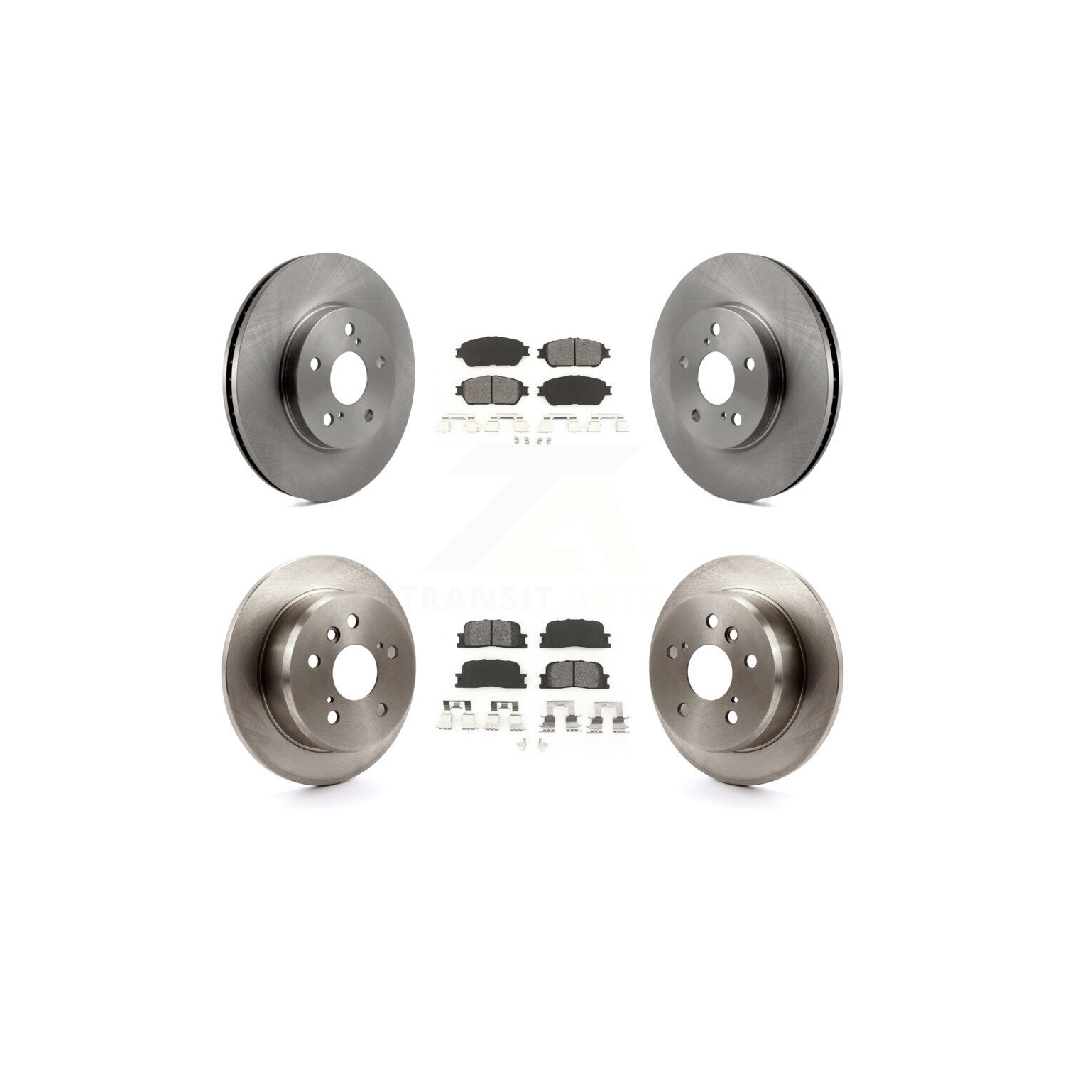 Front Rear Disc Brake Rotors And Semi-Metallic Pads Kit For 2002-2003 Lexus ES300 K8S-101170