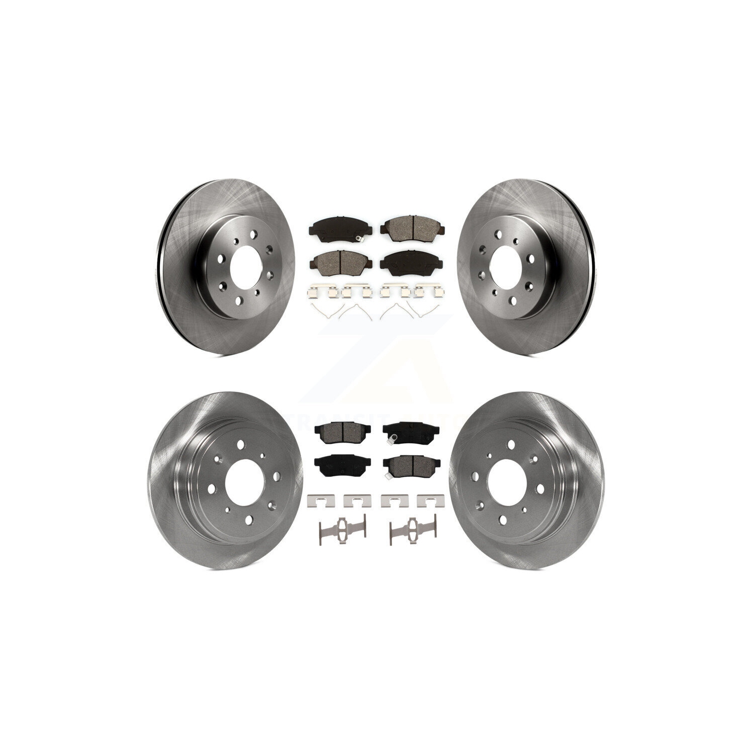 Front Rear Disc Brake Rotors And Semi-Metallic Pads Kit For Honda Civic del Sol K8S-101029