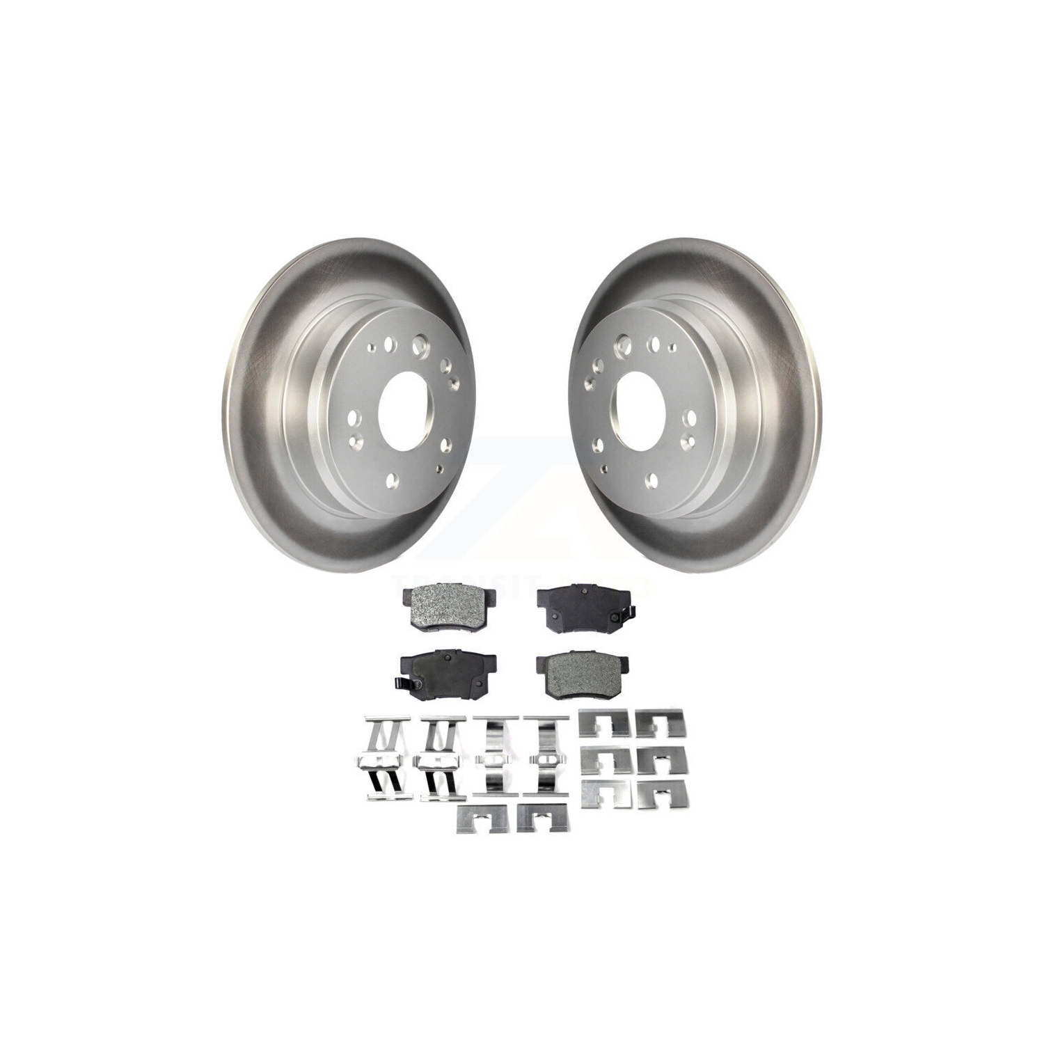 Rear Coated Disc Brake Rotors And Semi-Metallic Pads Kit For Acura TL Honda Element KGF-101381