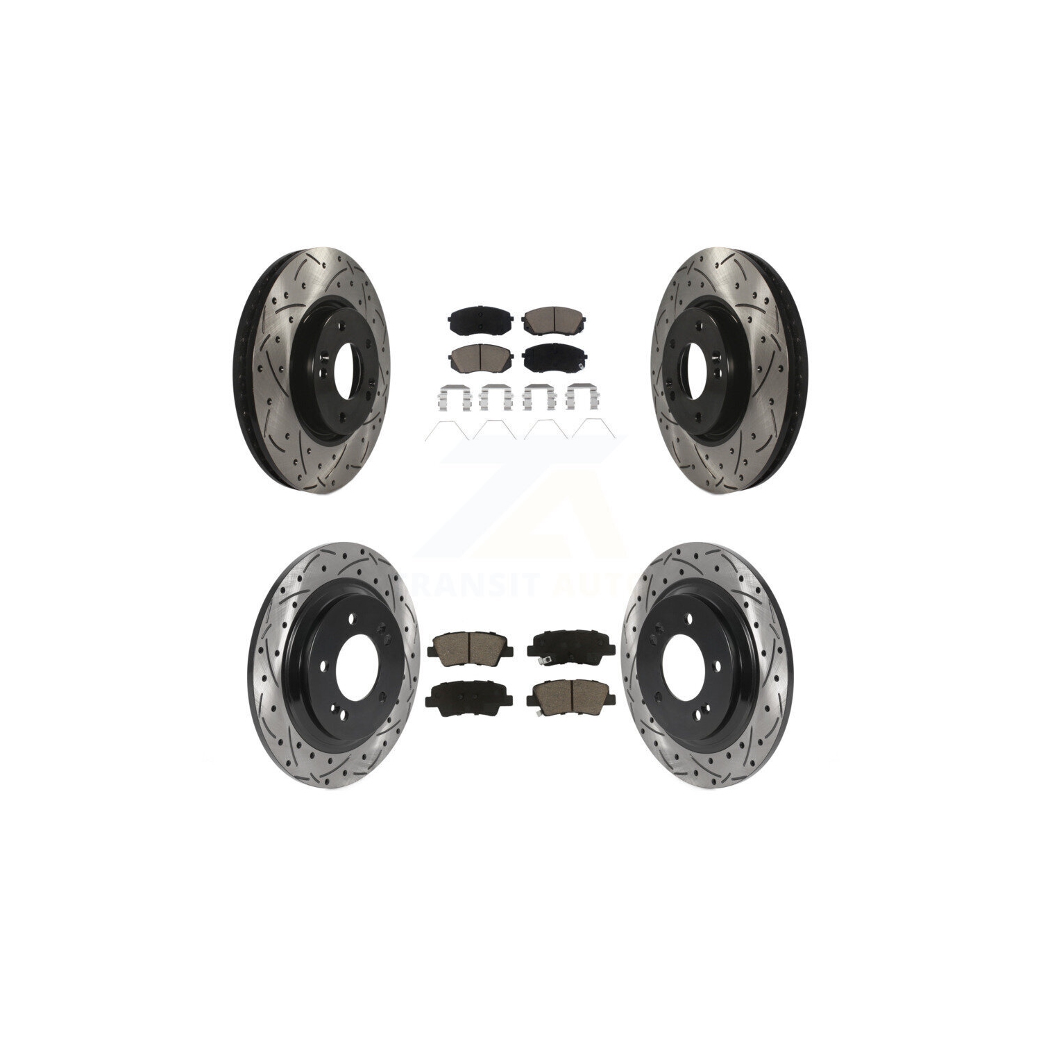 Kit de plaquettes en céramique pour disque de frein à fente percé à l'arrière pour Kia Soul EV KDC-100636 2017-2019