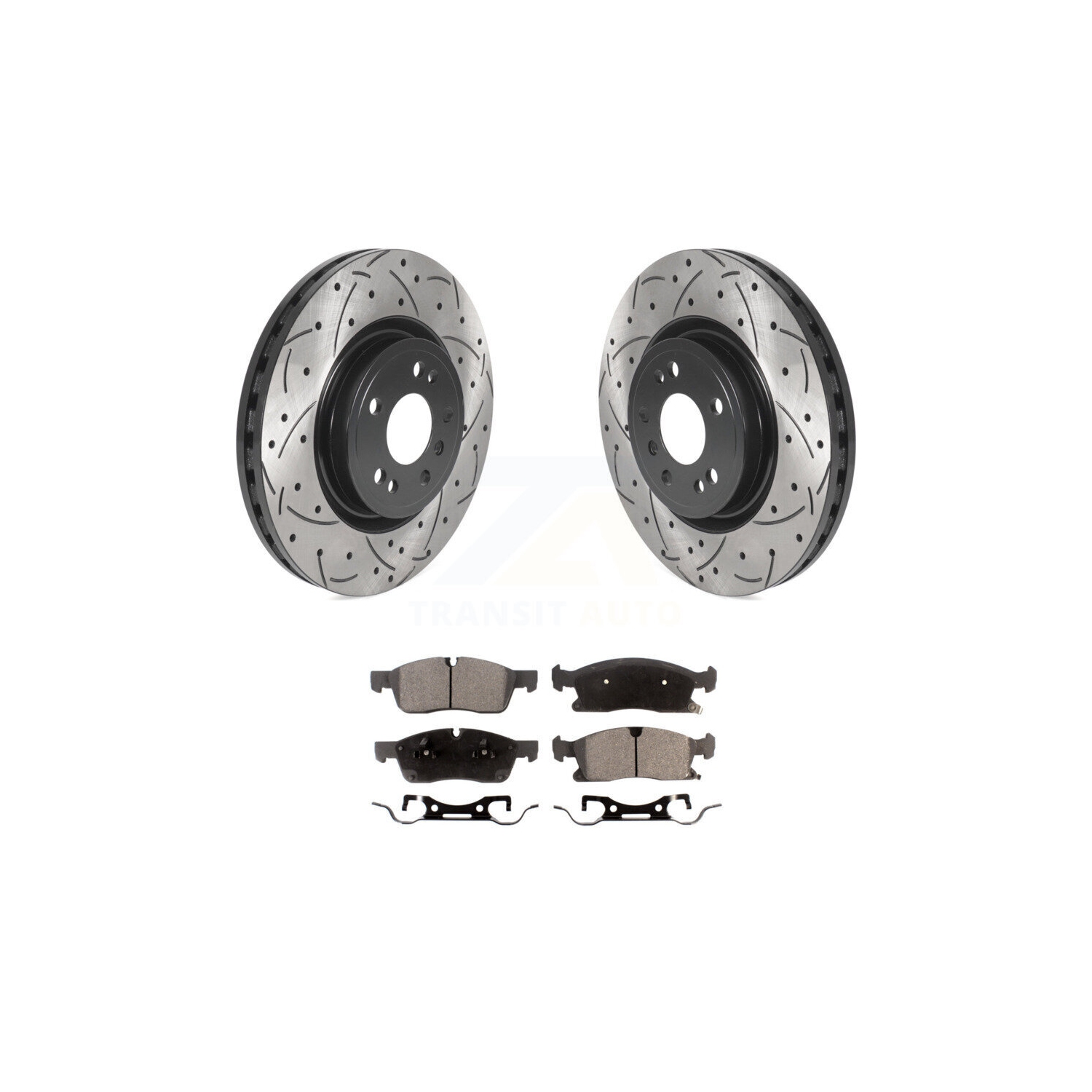 Front Drill Slot Brake Rotor Ceramic Pad Kit For Mercedes-Benz ML350 GLE350 ML250 GLE300d KDT-100802