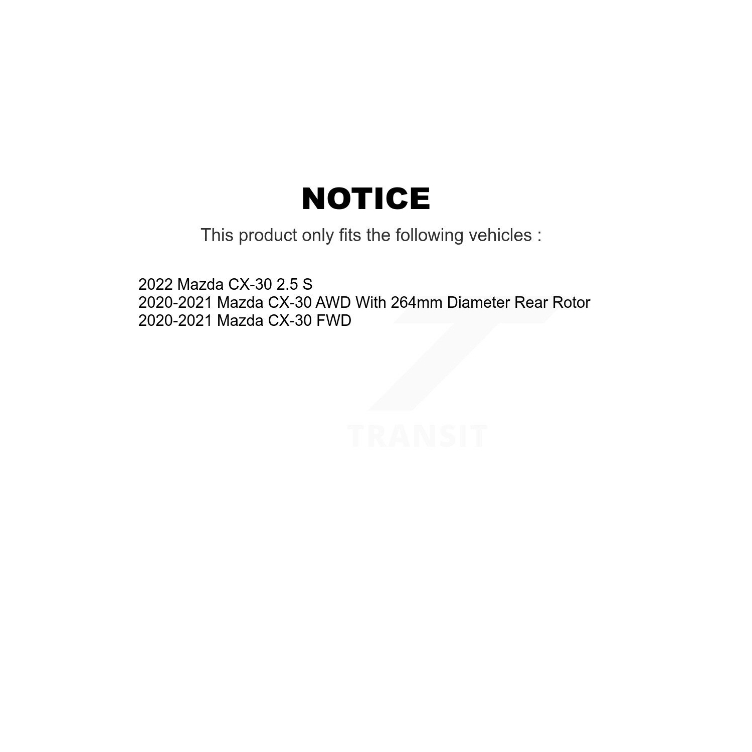 Kit de plaquettes en céramique avant arrière et disque de frein pour Mazda CX-30 avec diamètre 264 mm 8 A-103654