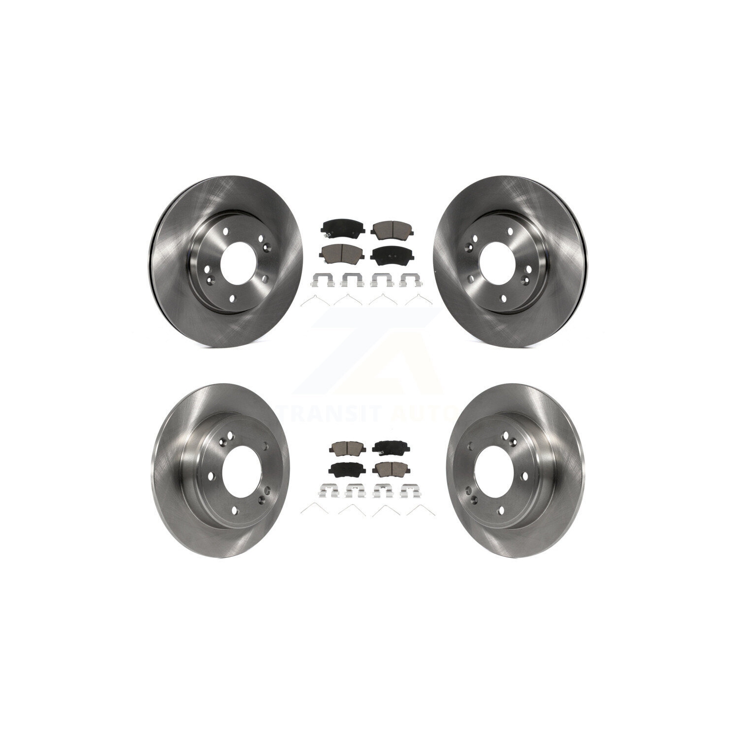 Front Rear Disc Brake Rotors And Ceramic Pads Kit For 2017-2020 Hyundai Elantra 2.0L K8C-101455