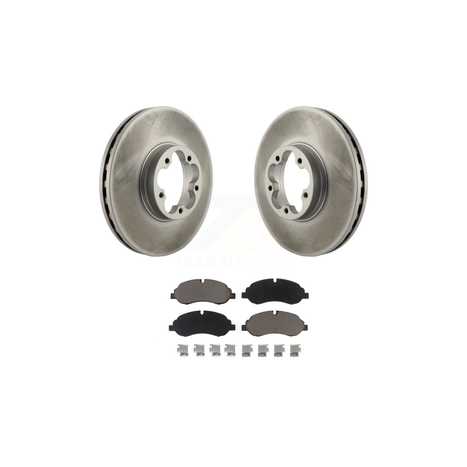 Front Coated Disc Brake Rotors And Ceramic Pads Kit For Ford Transit-350 HD KGC-100074