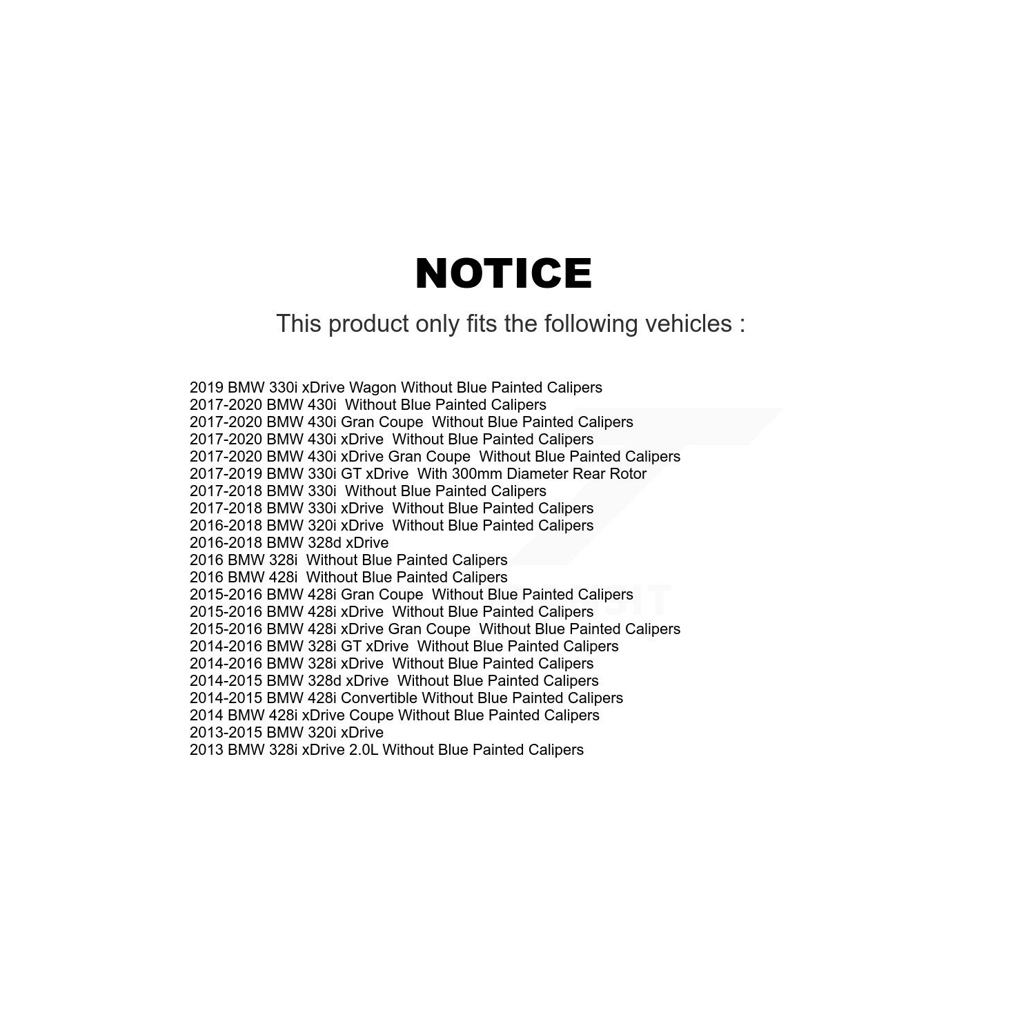 Rear Drill Slot Brake Rotor Semi-Metallic Pad Kit For BMW 328i xDrive 330i 320i 428i 328d KDA-102233