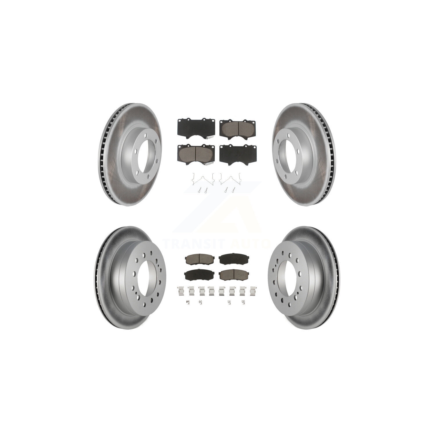 Disques de frein à disque et plaquettes en céramique à revêtement arrière pour Toyota 4Runner Lexus GX470 KGC-101043