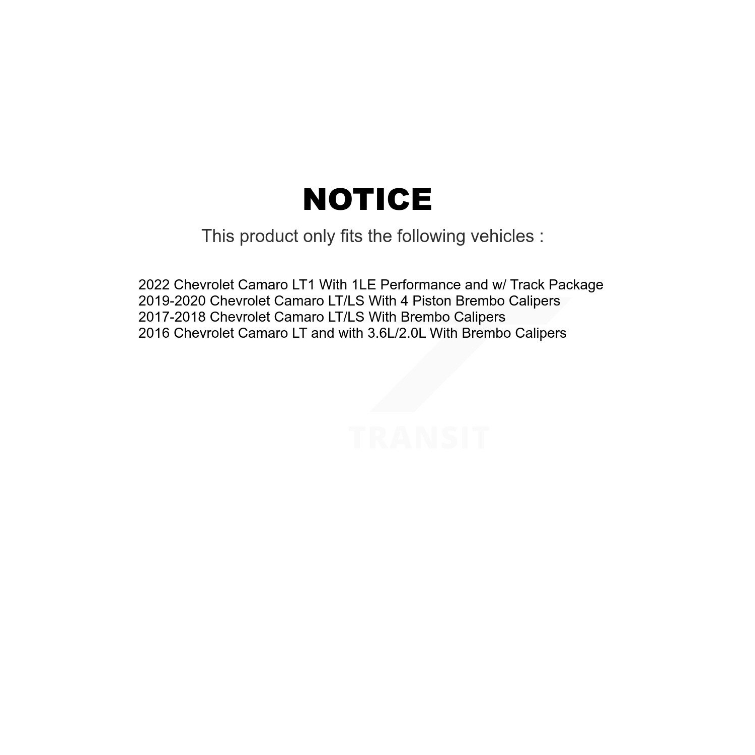 Ensemble de disque de frein avant semi-métallique à revêtement en céramique à l'arrière pour la Camaro Cadillac KGA-101599 de Chevrolet