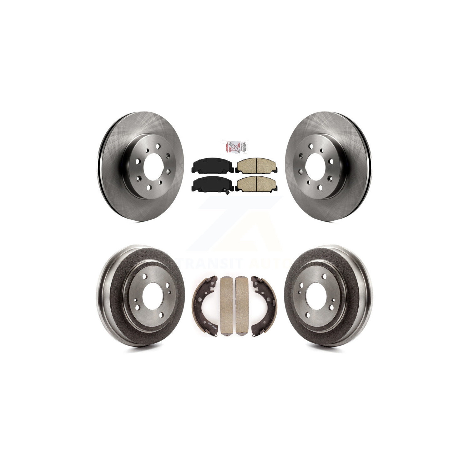 Ensemble de tambours de plaquettes en céramique pour disque de frein arrière avant pour Honda Civic LX 1997 avec antiblocage aux 4 roues