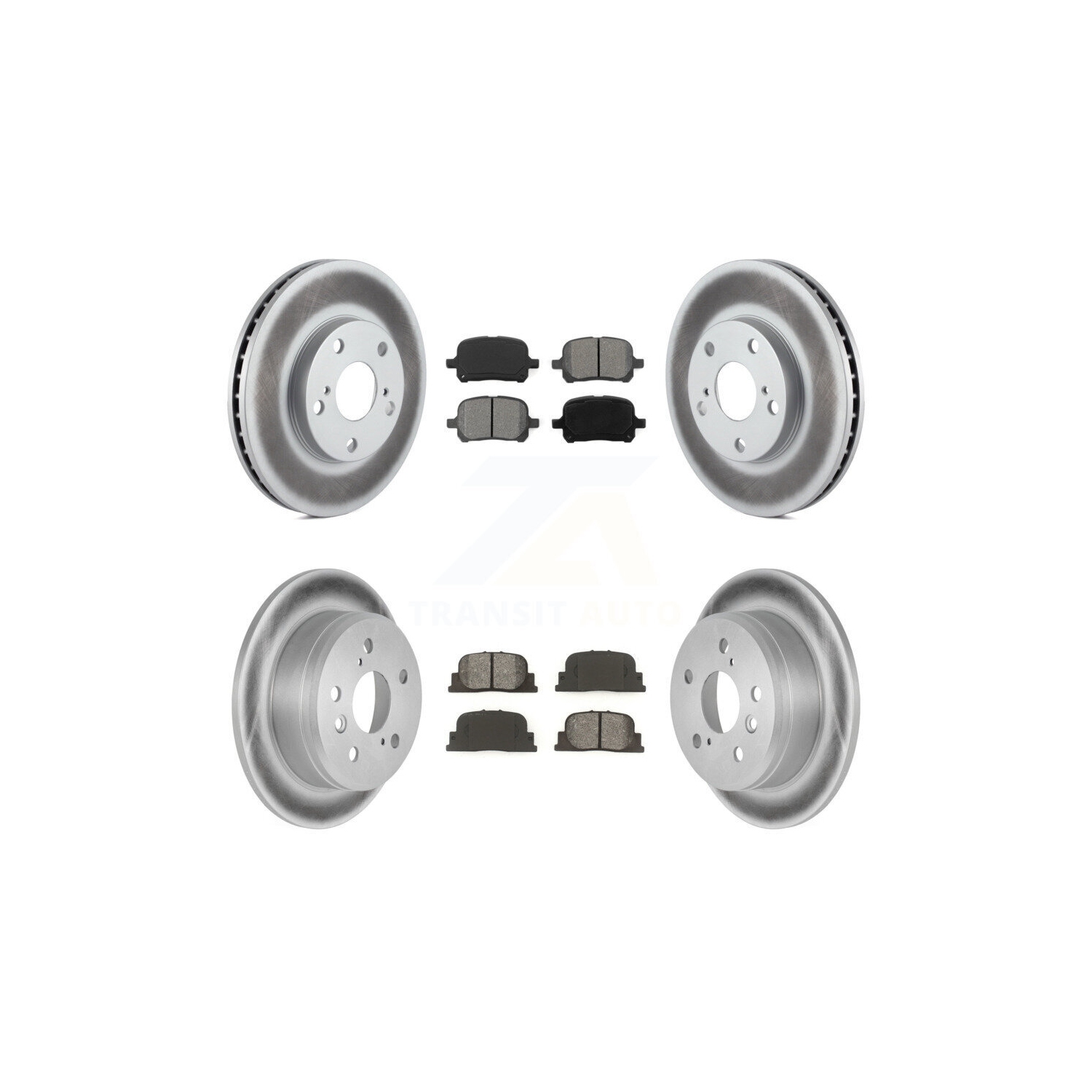 Rotor de frein à disque à revêtement arrière avant et ensemble de plaquettes semi-métalliques pour Toyota Camry Lexus ES300 KGS-100728