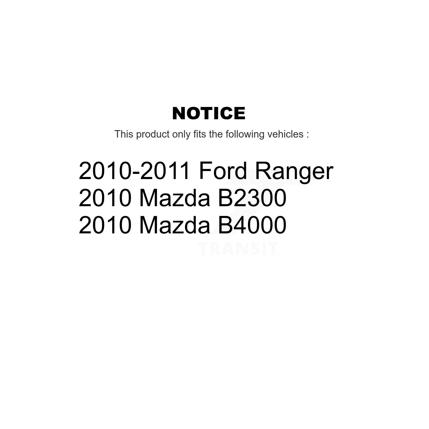 Disques de frein arrière recouverts et plaquettes en céramique pour Ford ranger Mazda B2300 B4000 KGT-101373