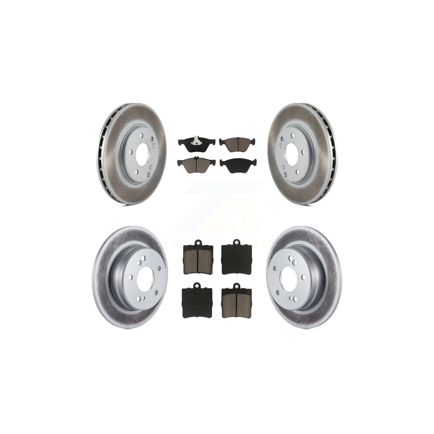 Front Rear Coated Brake Rotor Ceramic Pad Kit For Chrysler Crossfire Mercedes-Benz SLK320 KGC-100969