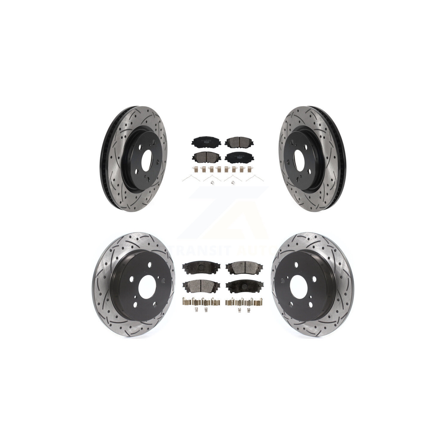 Set Of 4 Rear Ceramic Brake Pads For Toyota Camry, RAV4