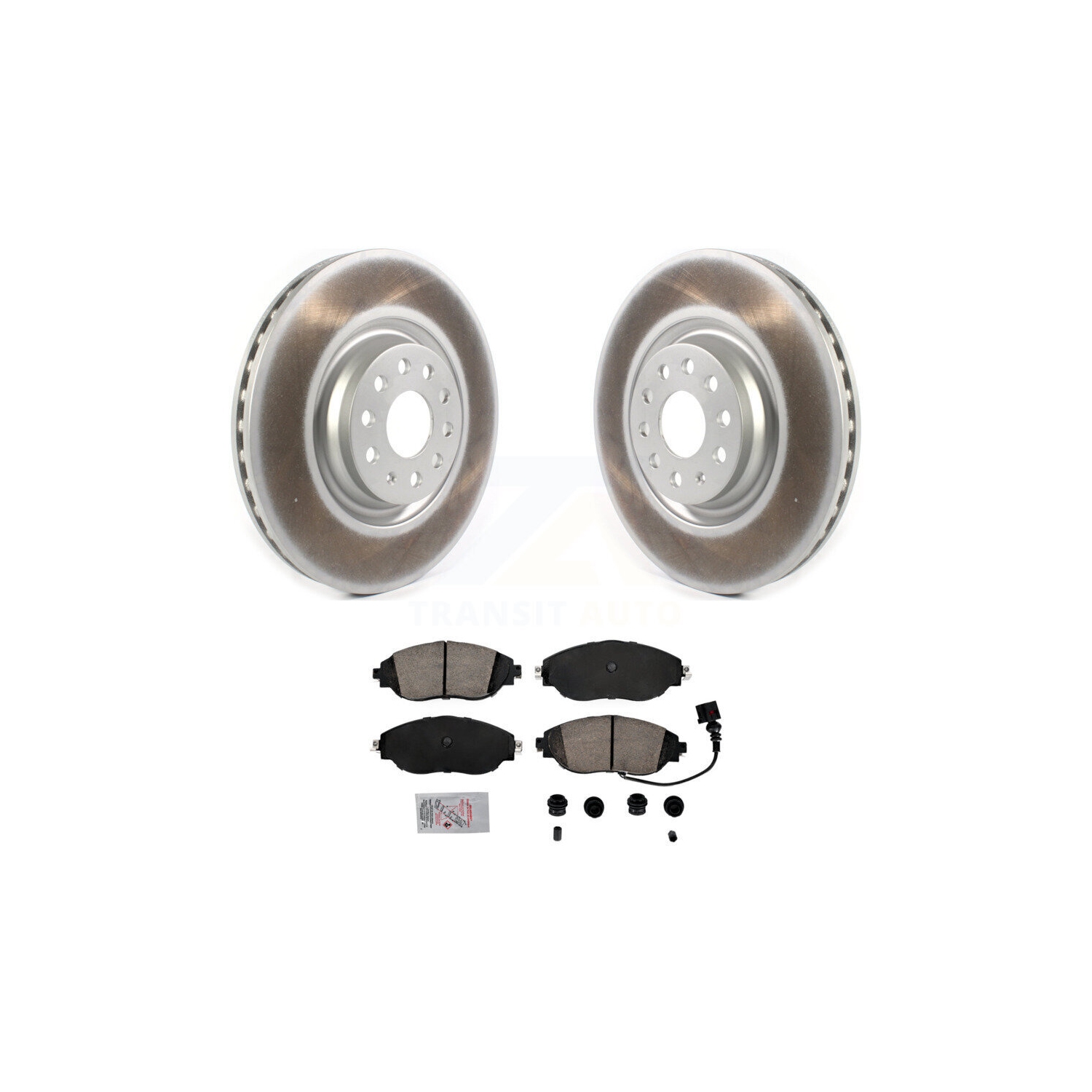 Front Coated Brake Rotor & Ceramic Pad Kit For Volkswagen Jetta Audi S3 A3 Quattro Arteon KGA-100150