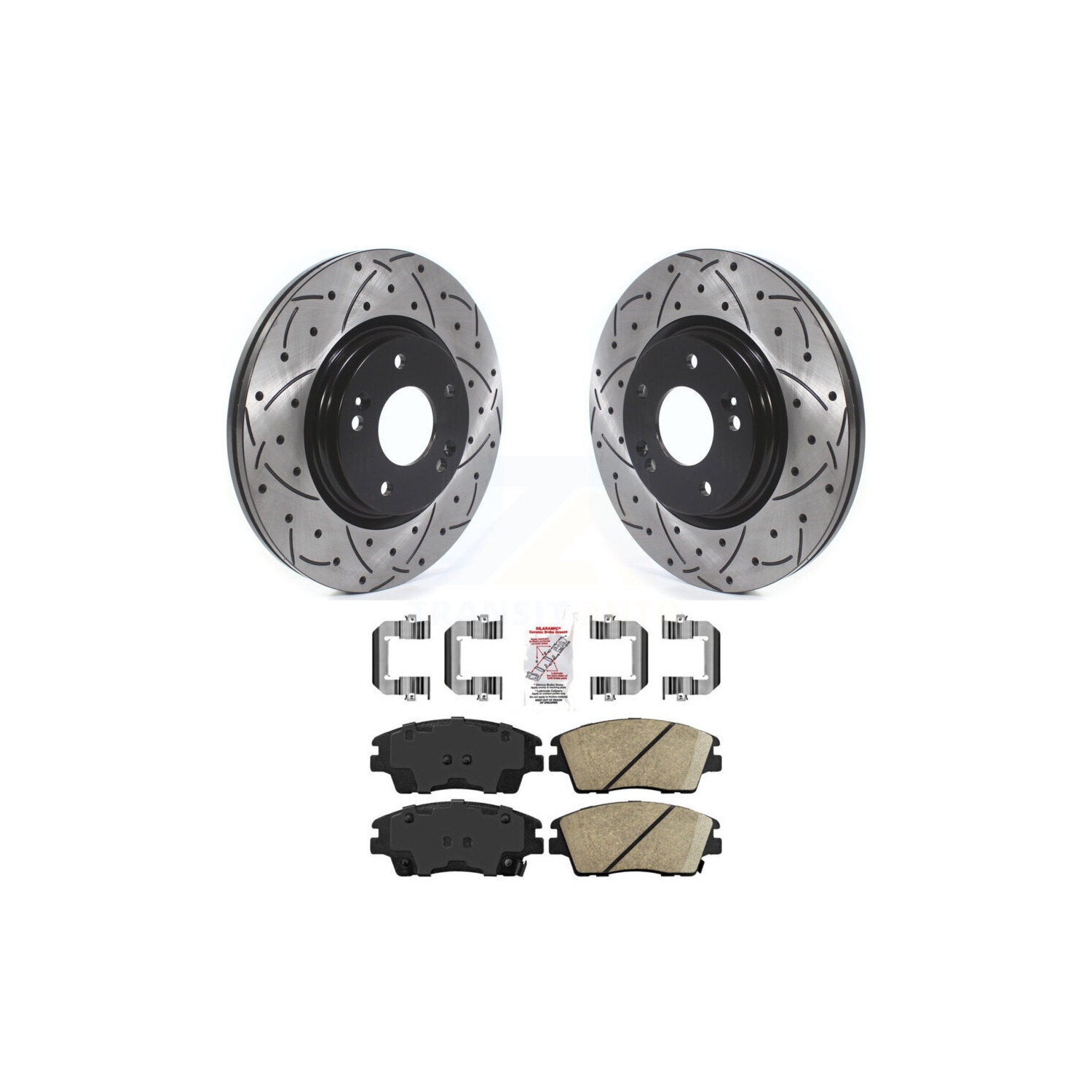 Kit de plaquettes en céramique pour rotor de frein à disque à fente avant pour Hyundai Elantra Tucson Kia Sportage KDA-100293
