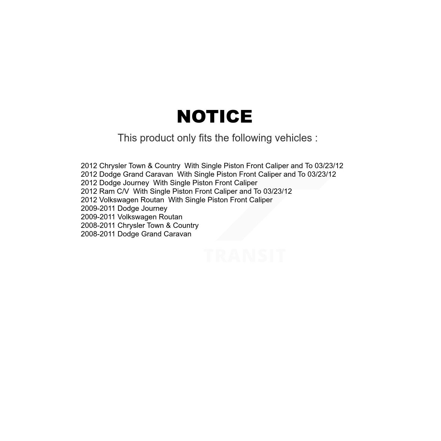 Ensemble de plaquettes en céramique pour disques de frein arrière Grand Caravan Journey Chrysler Town & Country K8T-101794 de Dodge