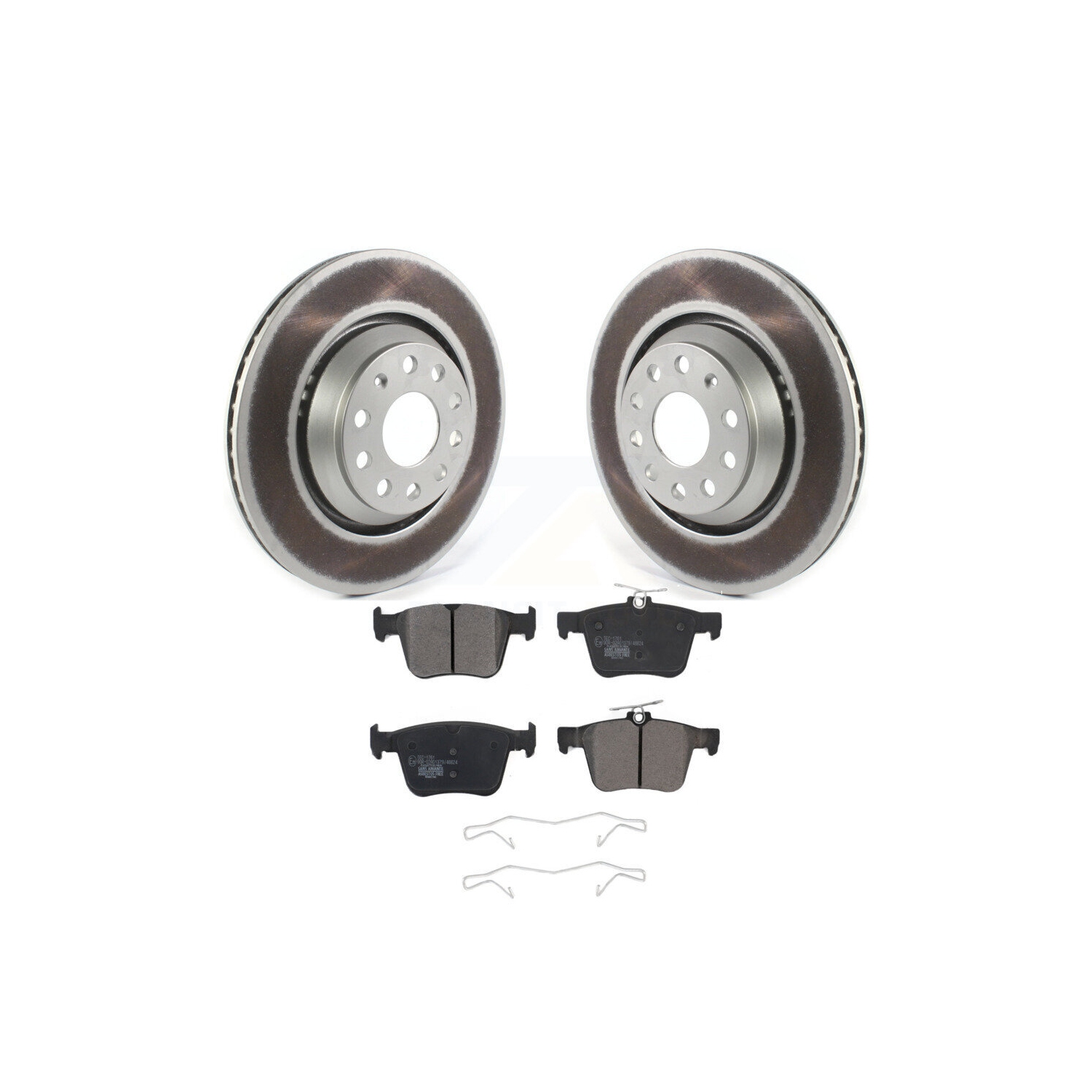 Rear Coat Brake Rotors Ceramic Pad Kit For Volkswagen Atlas Audi Q3 Cross Sport Golf R S3 KGT-102207