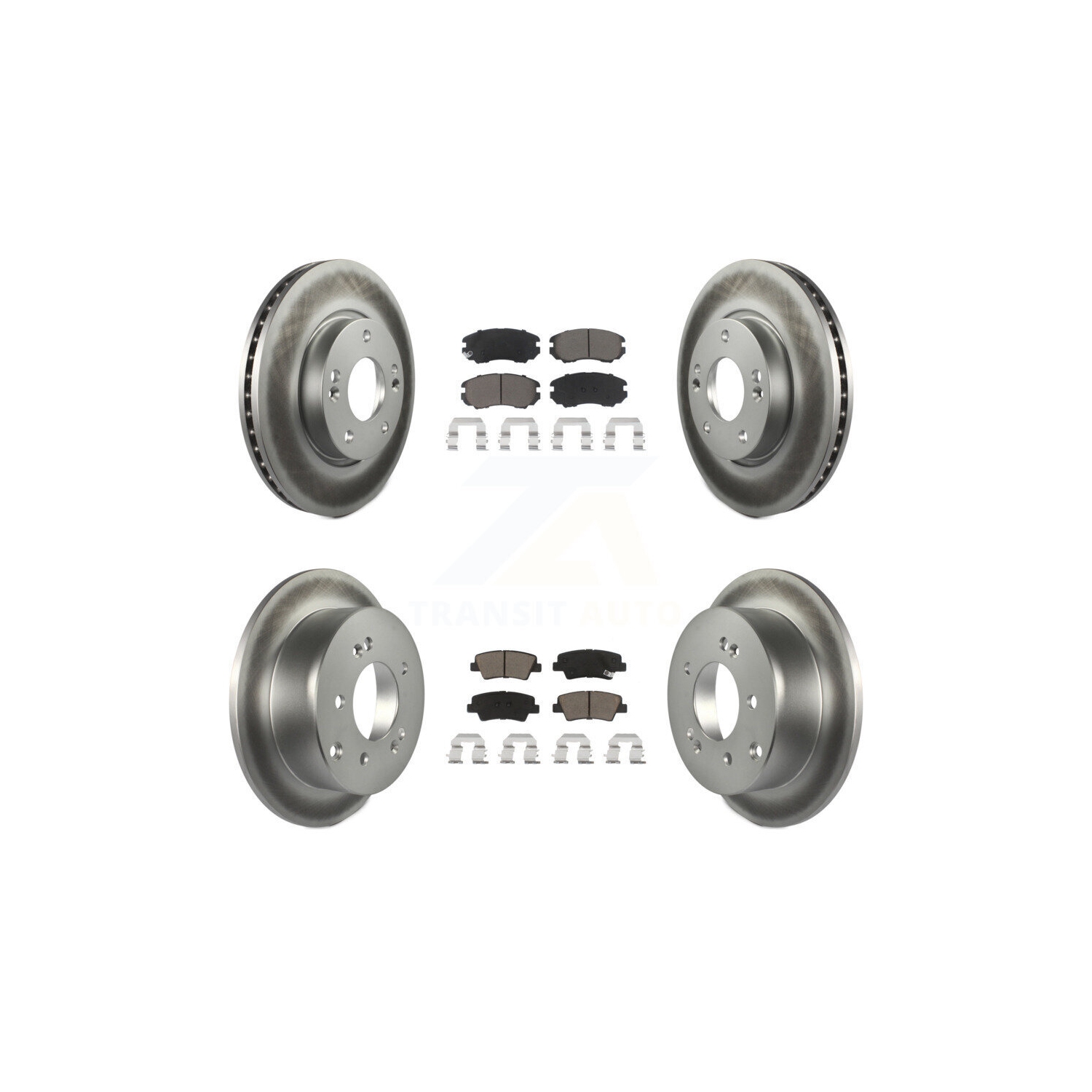 Disques de frein à disque et plaquettes en céramique gainés à l'avant pour Kia Soul KGC-100827 2012-2013