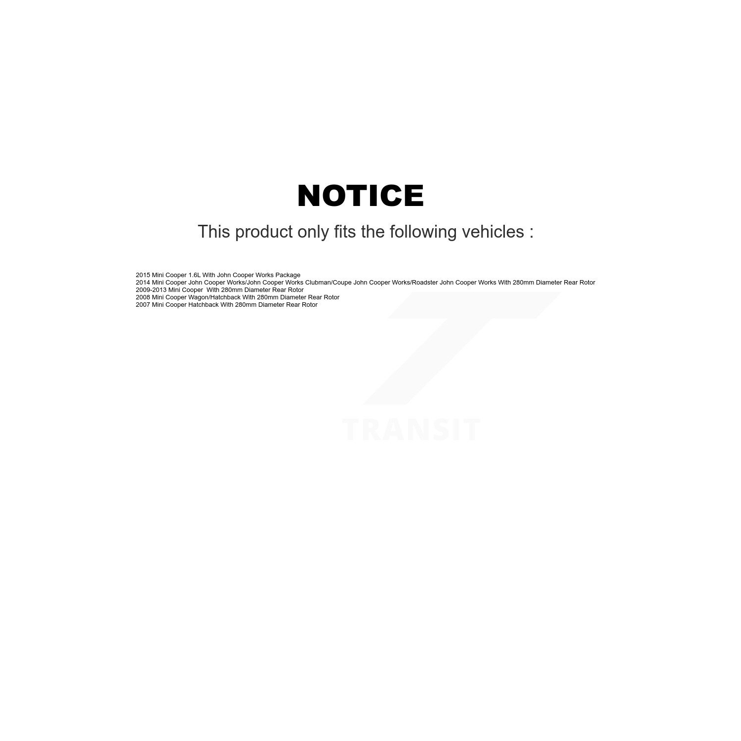 Rear Disc Brake Rotors And Ceramic Pads Kit For Mini Cooper K8T-103906