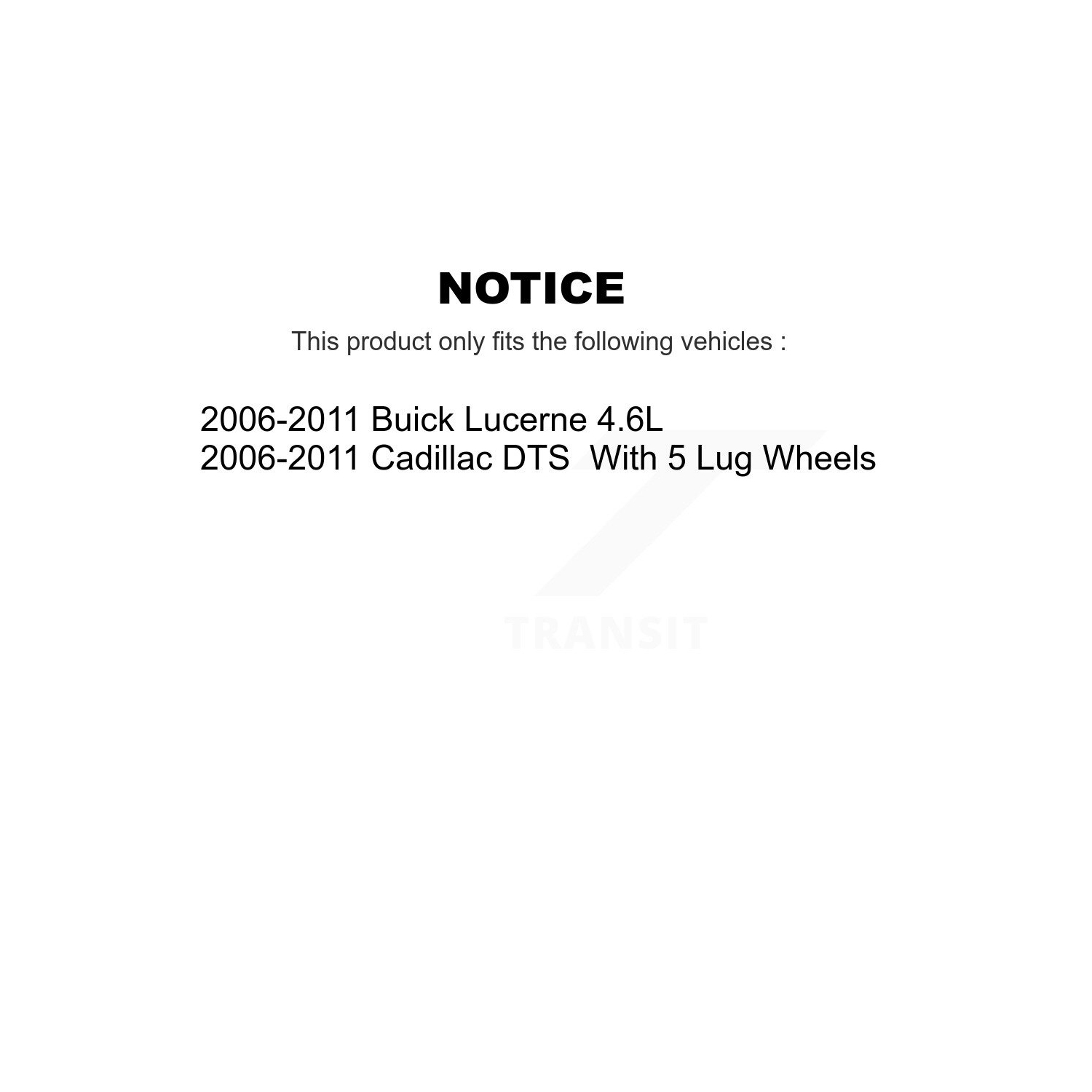 Rotor de frein arrière avant et ensemble de plaquettes semi-métalliques pour Buick Lucerne Cadillac DTS K8S-100812 2006-2011