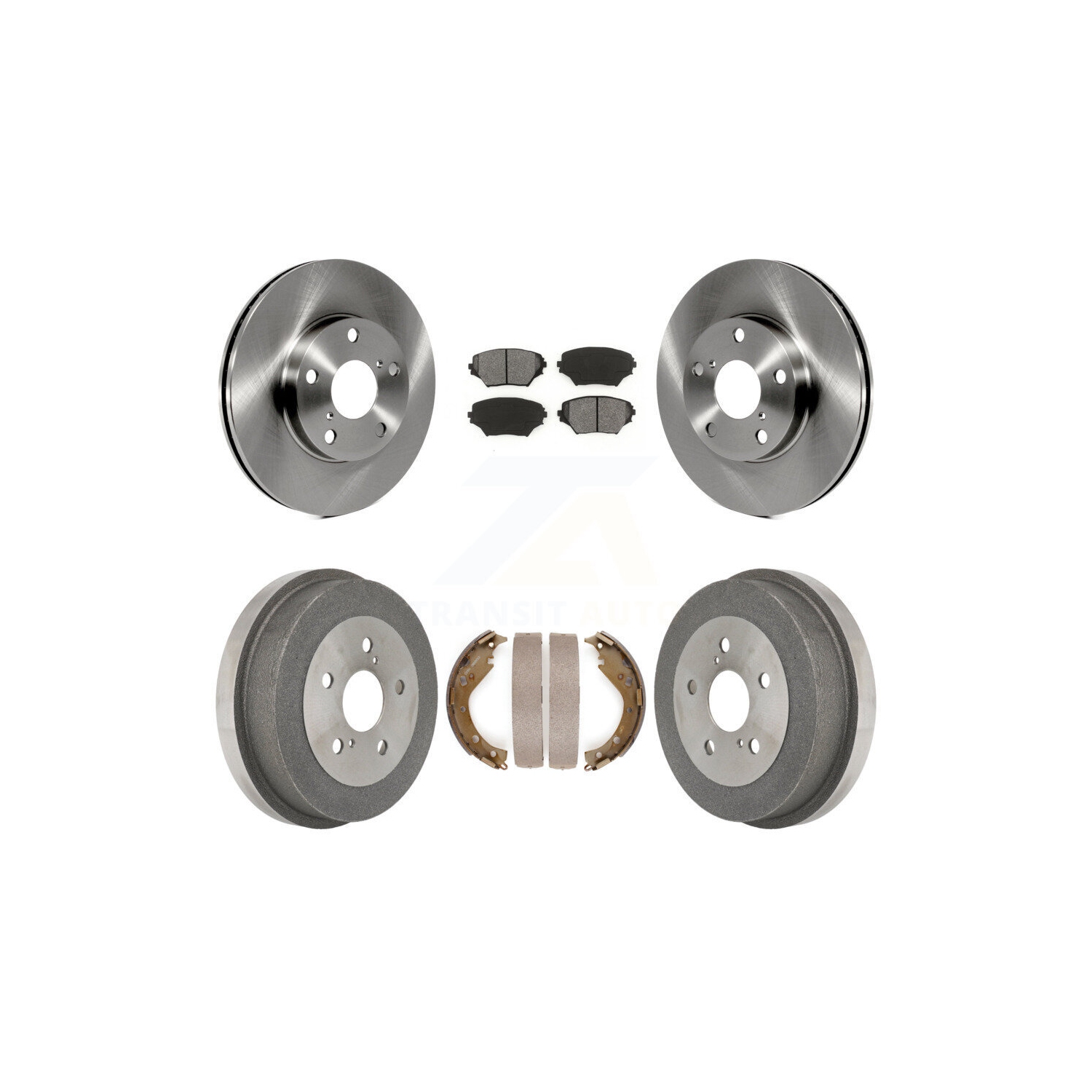 Disques de frein à disque avant arrière, plaquettes semi-métalliques et tambour pour Toyota RAV4 K8S-103270