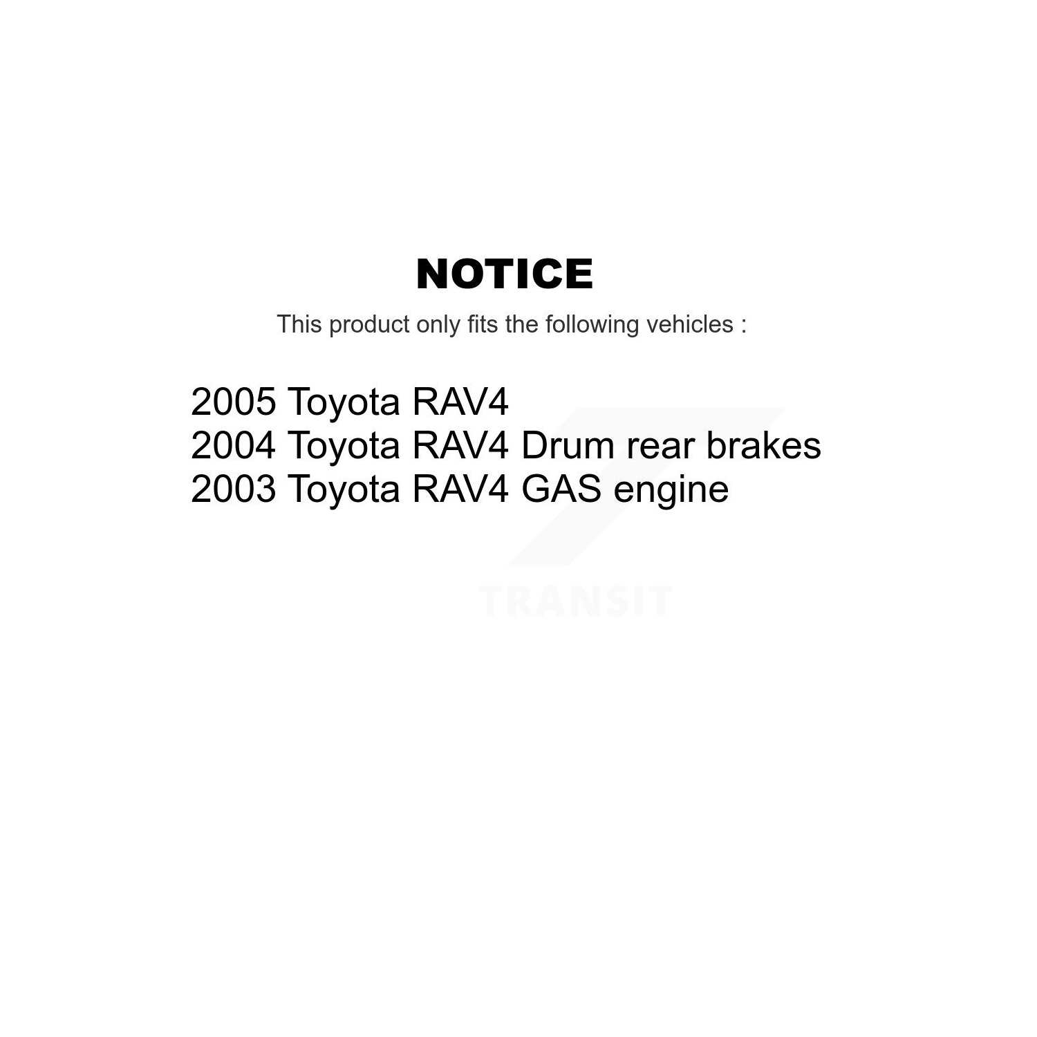 Disques de frein à disque avant arrière, plaquettes semi-métalliques et tambour pour Toyota RAV4 K8S-103270